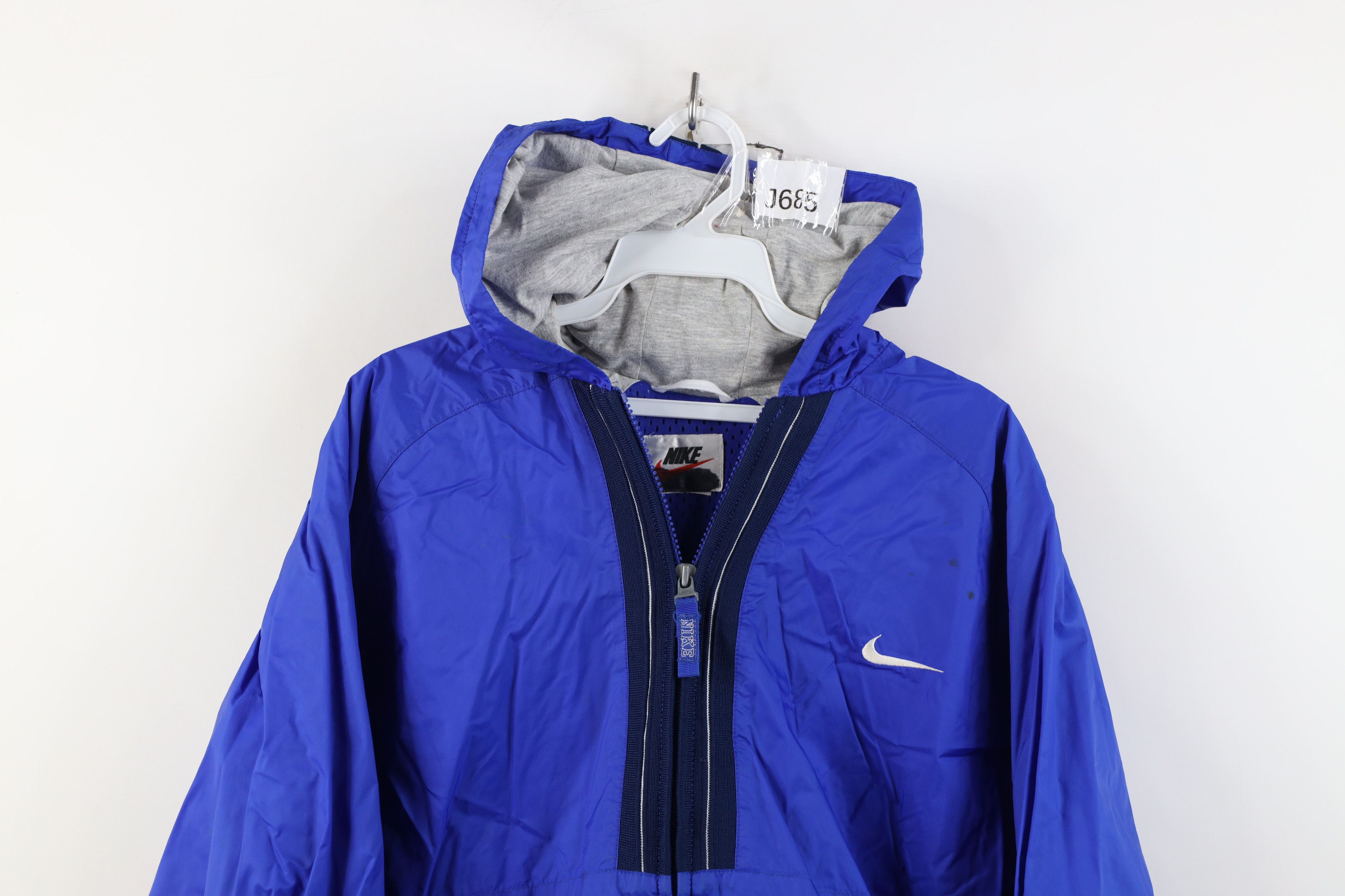 Nike Vintage 90s Nike Swoosh Full Zip Hooded Windbreaker Jacket Size US S / EU 44-46 / 1 - 2 Thumbnail