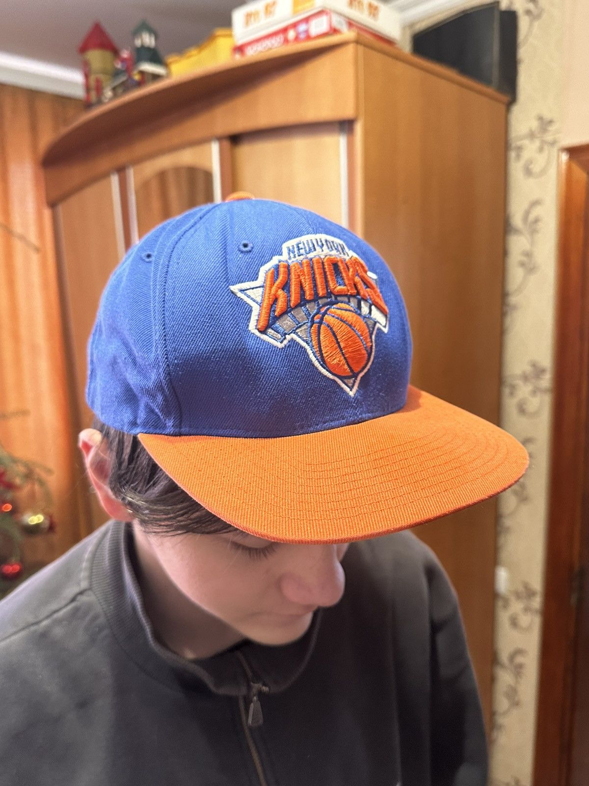 New York Yankees Vintage New York Knicks Snapback Hat - Blue/Orange Size ONE SIZE - 1 Thumbnail