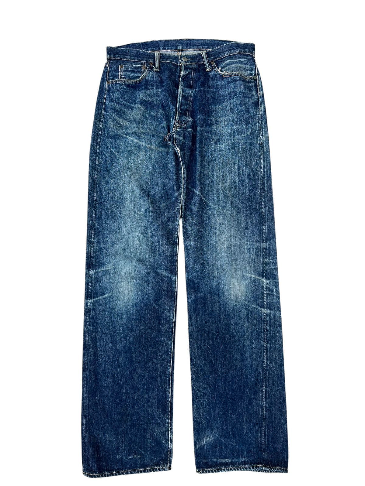 Denime Vintage GLEEM Clothing Japan Dirty Mud Denim Selvedge Jeans Size US 33 - 1 Thumbnail