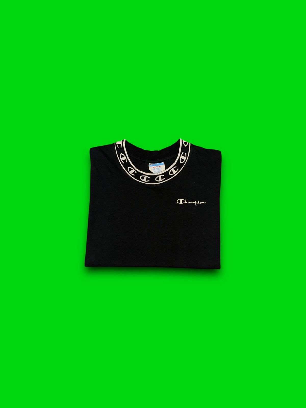 Champion Champion ribbed collar embroidered t-shirt black medium Size US M / EU 48-50 / 2 - 1 Thumbnail