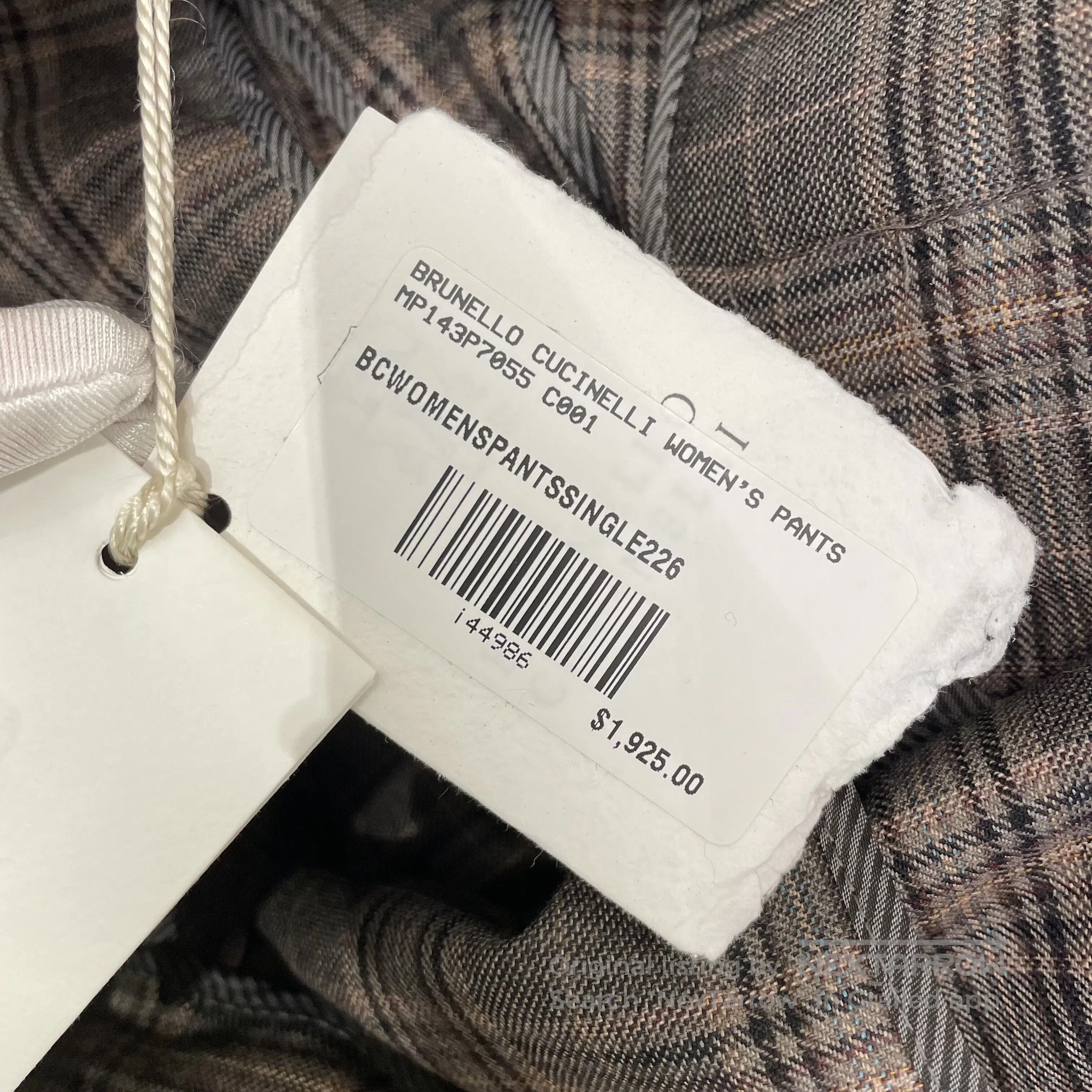 Brunello Cucinelli Brunello Cucinelli Brown Plaid Wool Pants. Size US 40 / EU 56 - 7 Thumbnail