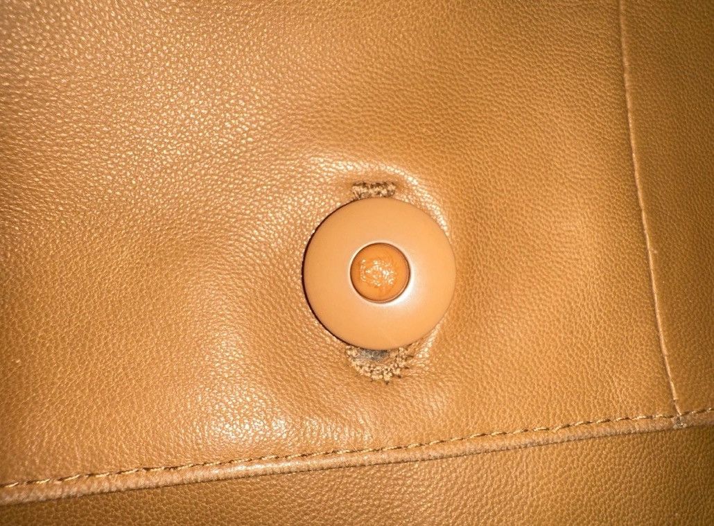 Versace 1990s Gianni Versace Tan Leather Blazer — 100% Pelle Size S / US 4 / IT 40 - 2 Thumbnail