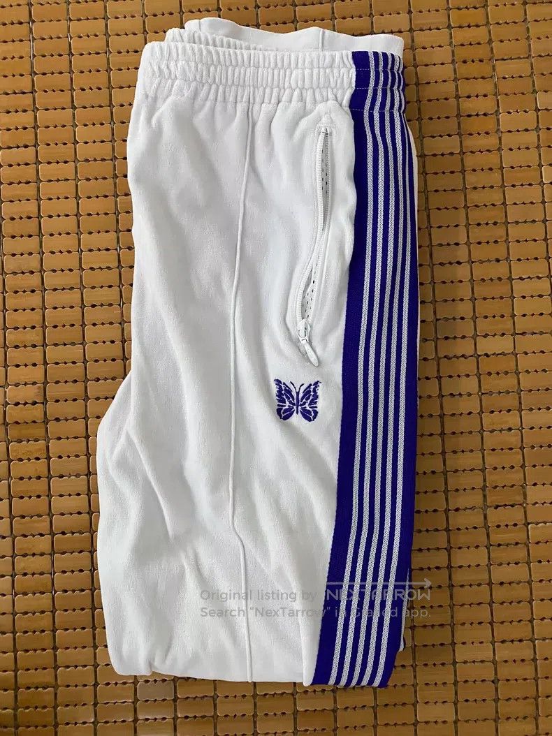 Needles Needles size M White Velvet Trousers Size US 34 / EU 50 - 3 Thumbnail