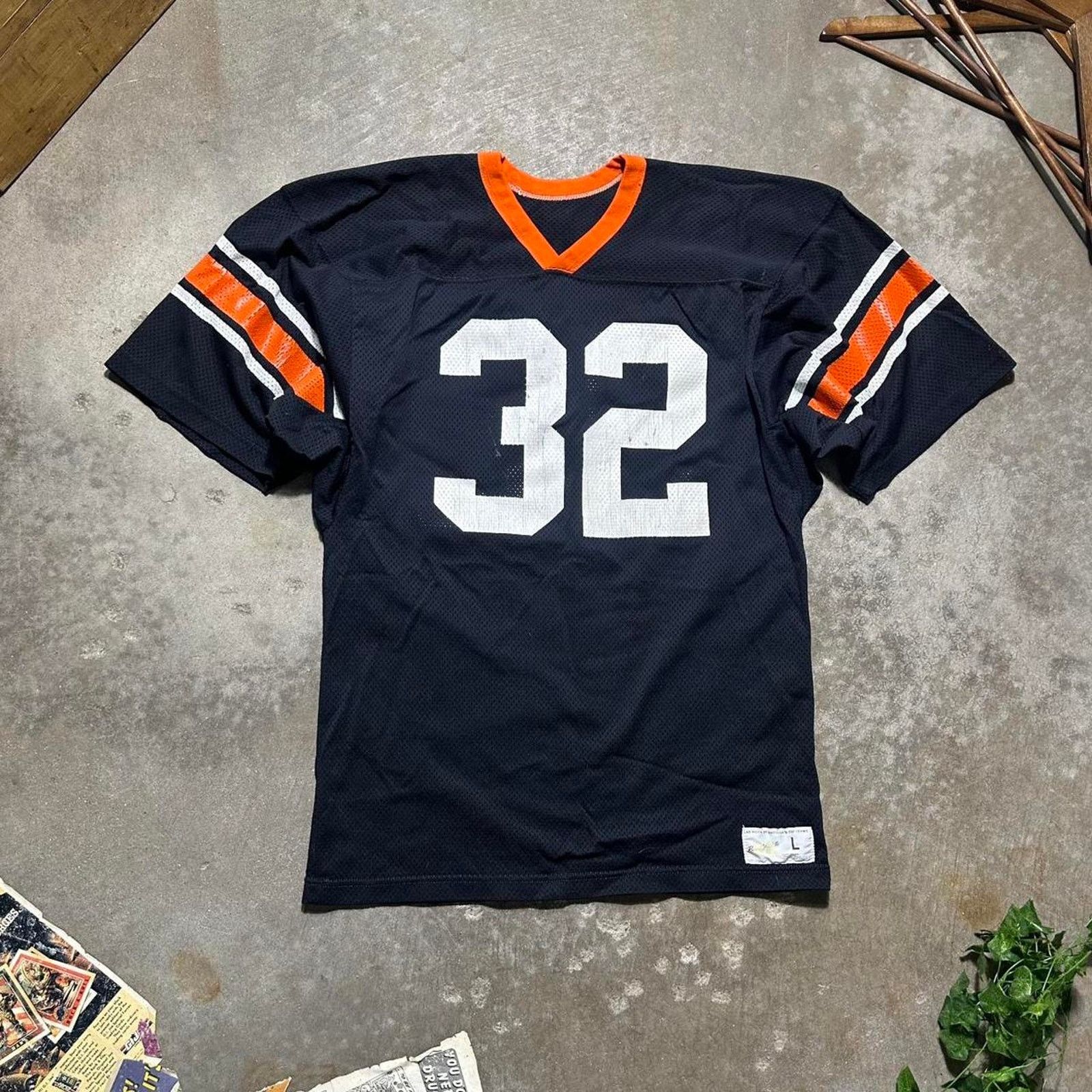 Russell Athletic Vintage 80s Russell Athletic Football Jersey Black Orange Size US L / EU 52-54 / 3 - 1 Thumbnail