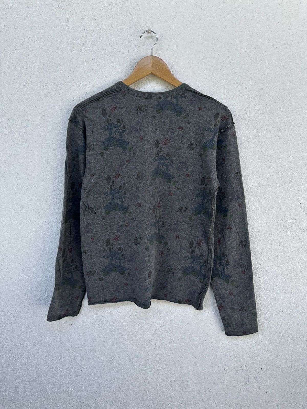2003 Comme Des Garcon Homme Ink Print Long Sleeve