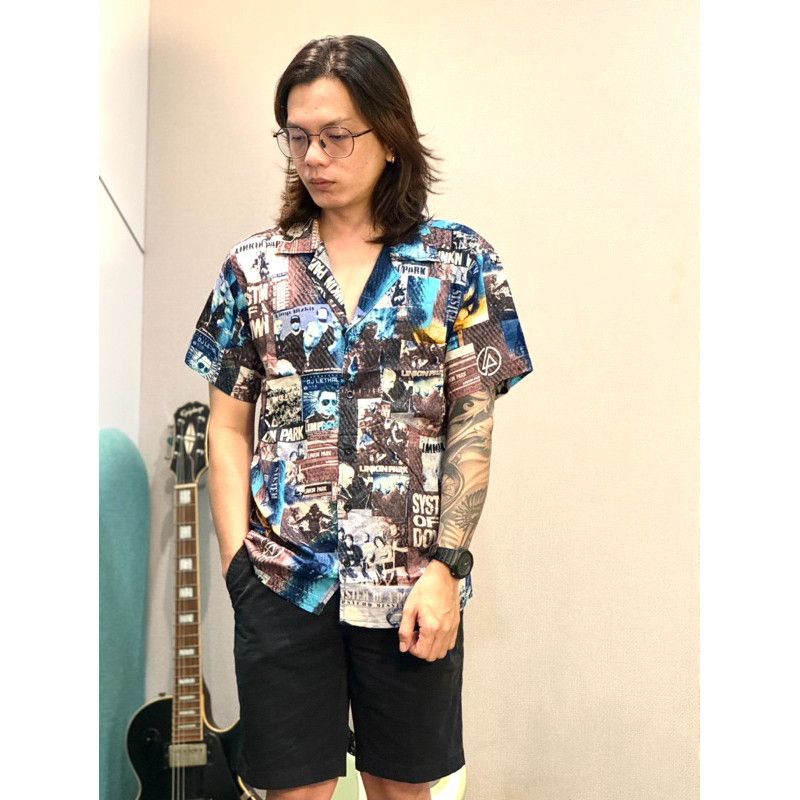 Custom Print Rare cross over band full print rayon