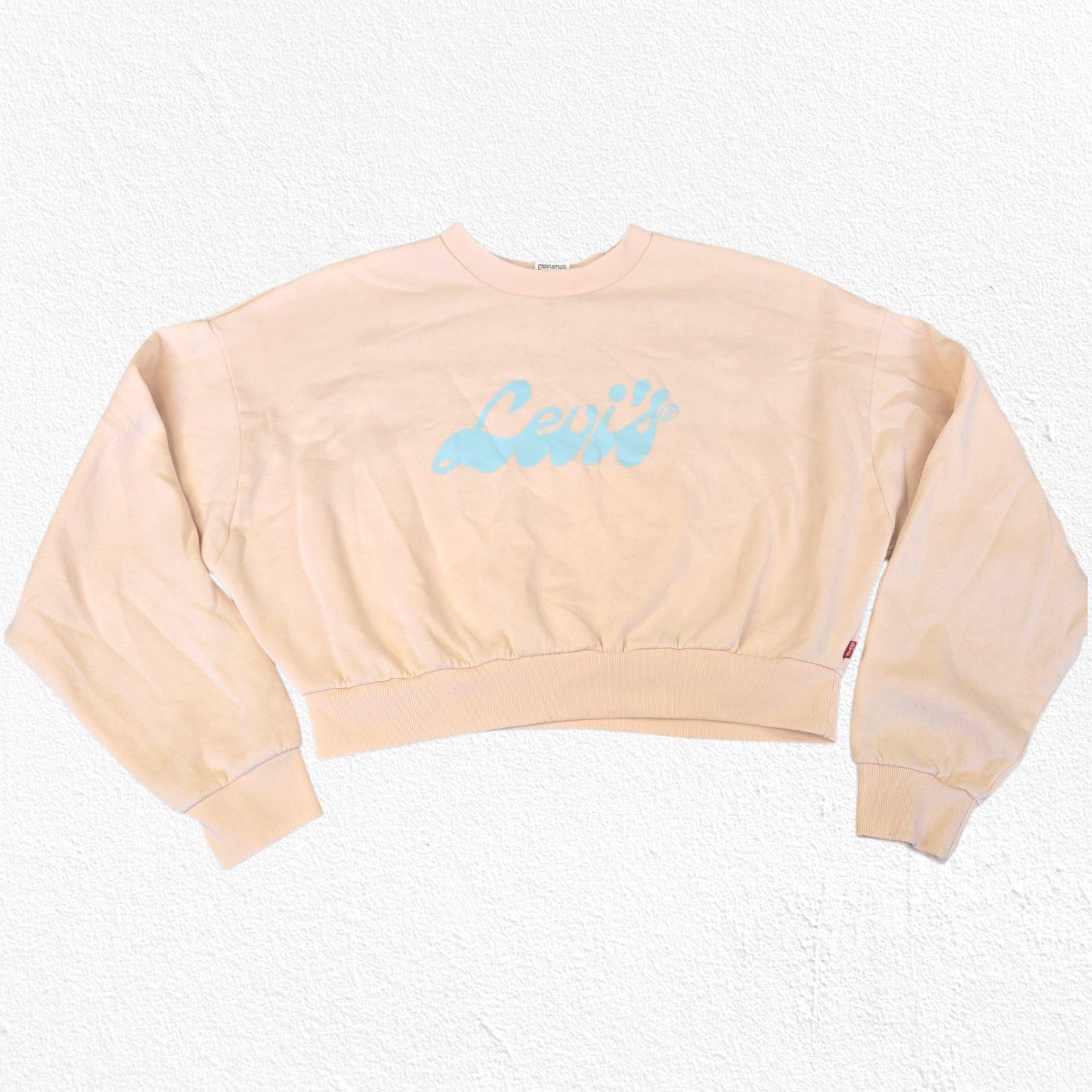 Levi's Levi's Peach Pink Graphic Logo Cropped Sweatshirt Size Small Size S / US 4 / IT 40 - 2 Thumbnail