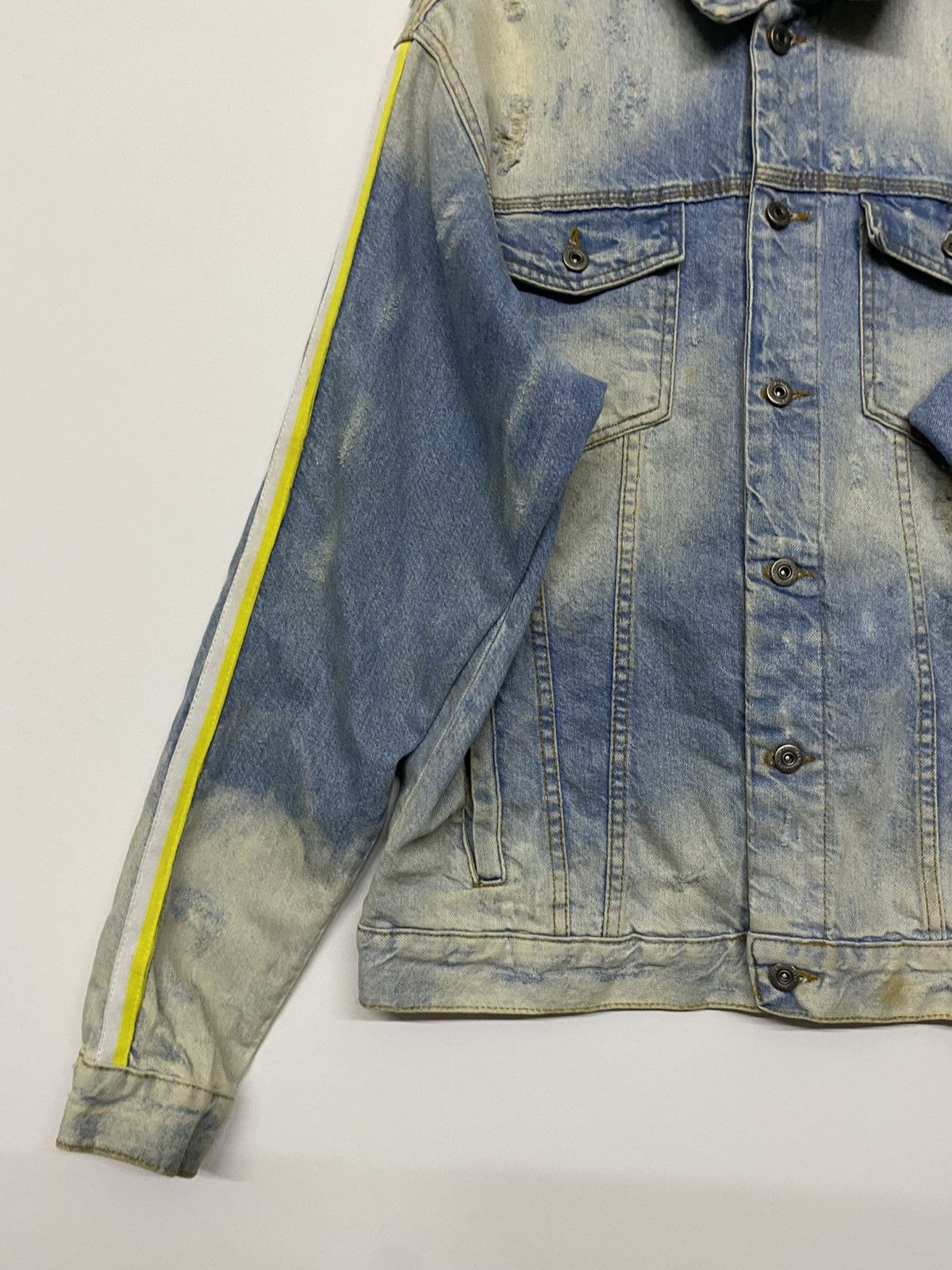 Zara Distressed Style Zara Man Blue Faded Denim Jacket Size US XL / EU 56 / 4 - 5 Thumbnail