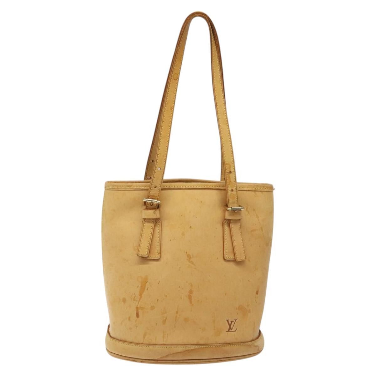 Louis Vuitton LOUIS VUITTON Nomad Leather Bucket PM Shoulder Bag Beige Size ONE SIZE - 13 Thumbnail