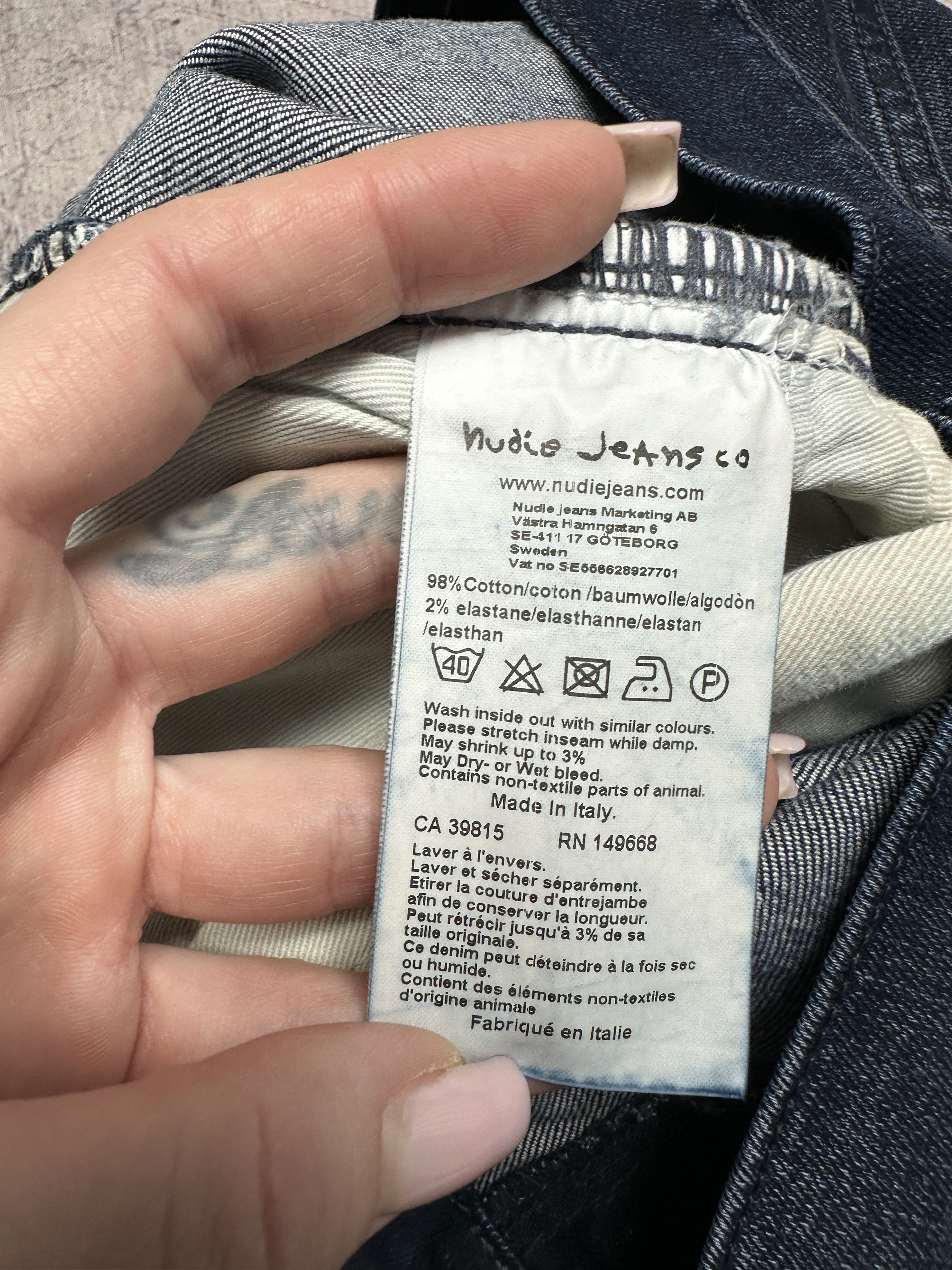 Nudie Jeans Nudie Jeans Lean Dean Mens Denim Pants Size US 28 / EU 44 - 10 Thumbnail