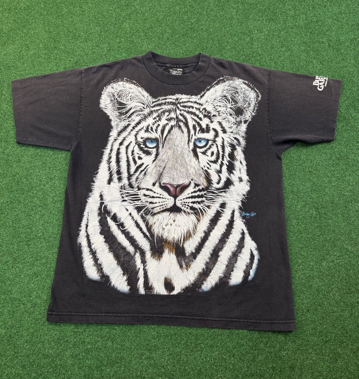 Other Vtg 90s Siberian Tiger AOP RARE Extinction Forever T Shirt Size US XL / EU 56 / 4 - 1 Thumbnail
