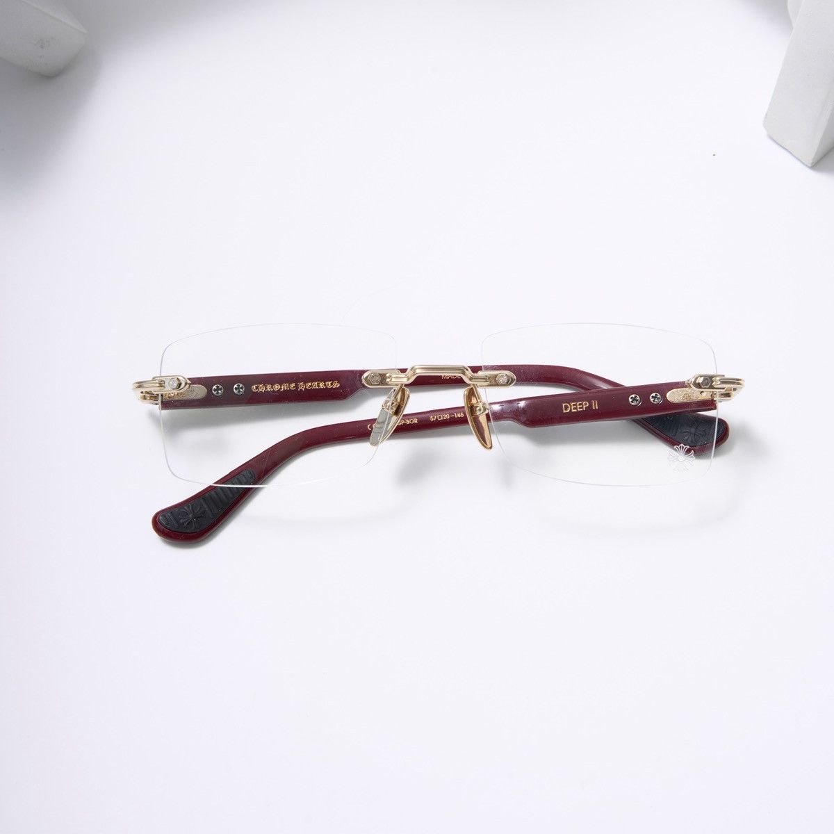 Chrome Hearts CHROME HEARTS DEEP II GOLD PLATED BORDELLO GLASSES Size ONE SIZE - 6 Thumbnail