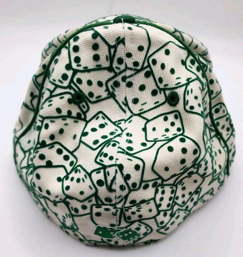 New Era New Era Hat Cap Fitted Mens 7 Green and White Dice Size ONE SIZE - 5 Thumbnail