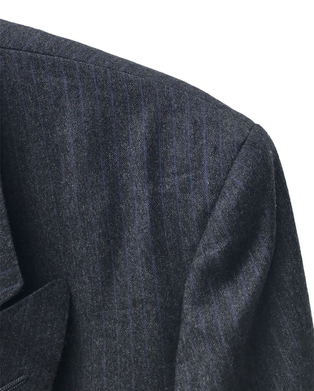 Lanvin Lanvin Double Breasted Grey Striped Wool Blazer Size US M / EU 48-50 / 2 - 7 Thumbnail
