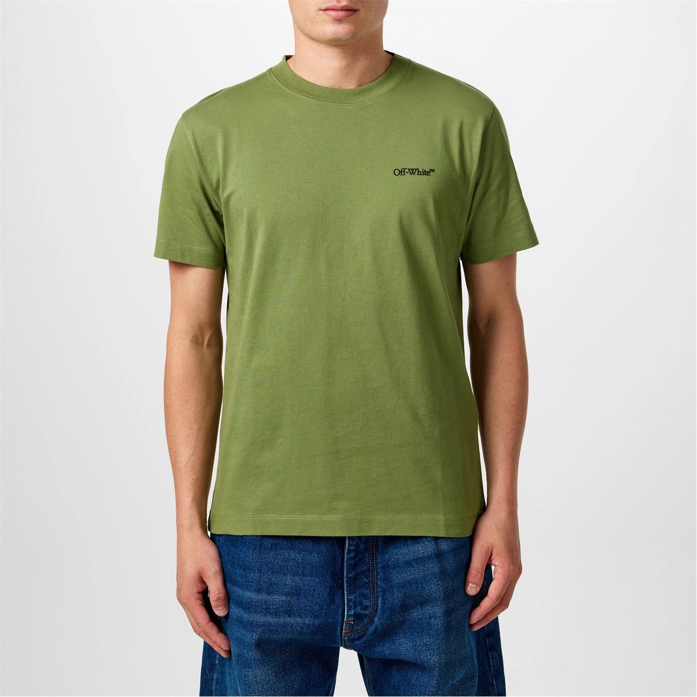 Off-White o1g2r1mq0226 Logo Arrow Short Sleeve T-Shirt In Green Size US S / EU 44-46 / 1 - 3 Thumbnail