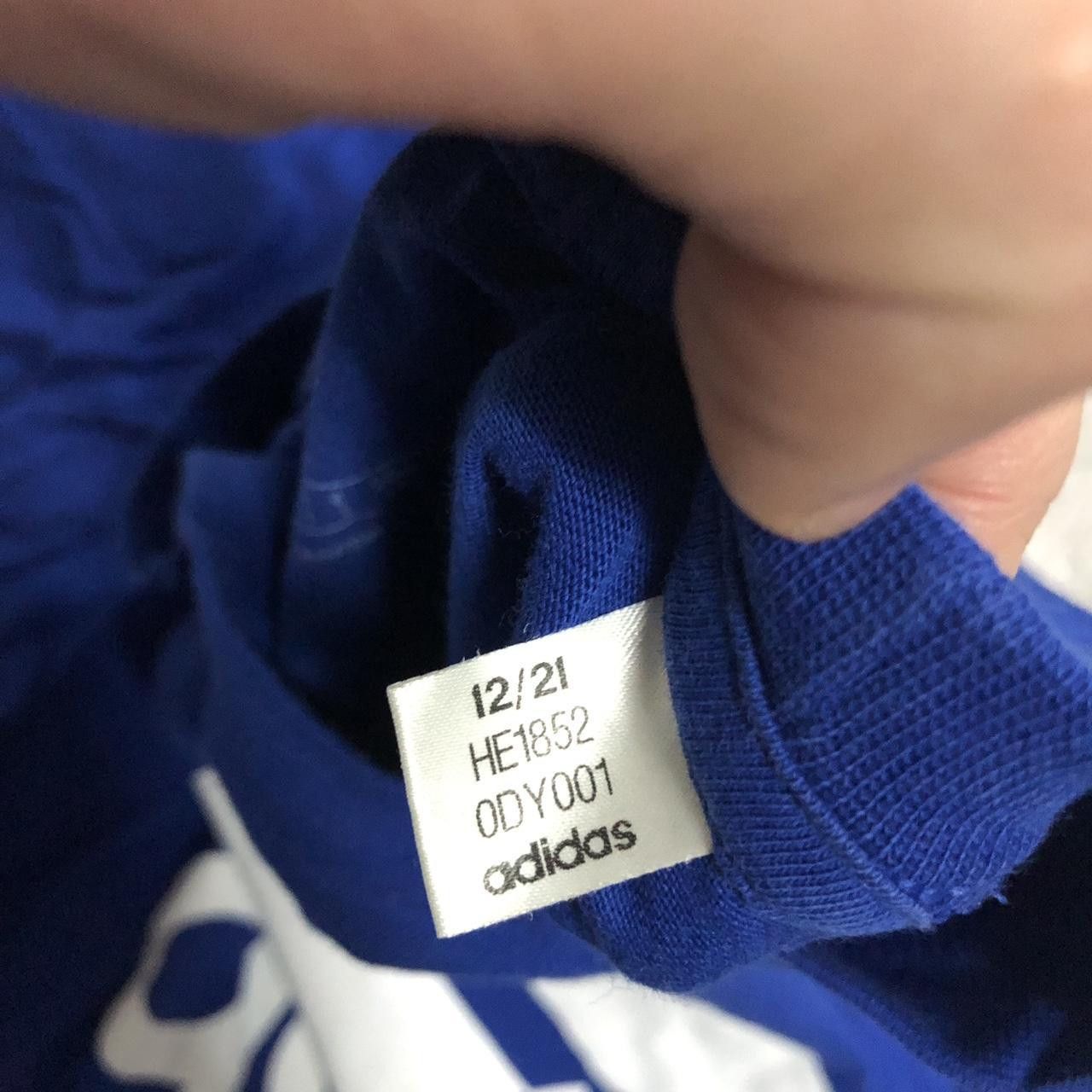 Adidas Navy blue Adidas tee with white logo Size US L / EU 52-54 / 3 - 4 Thumbnail