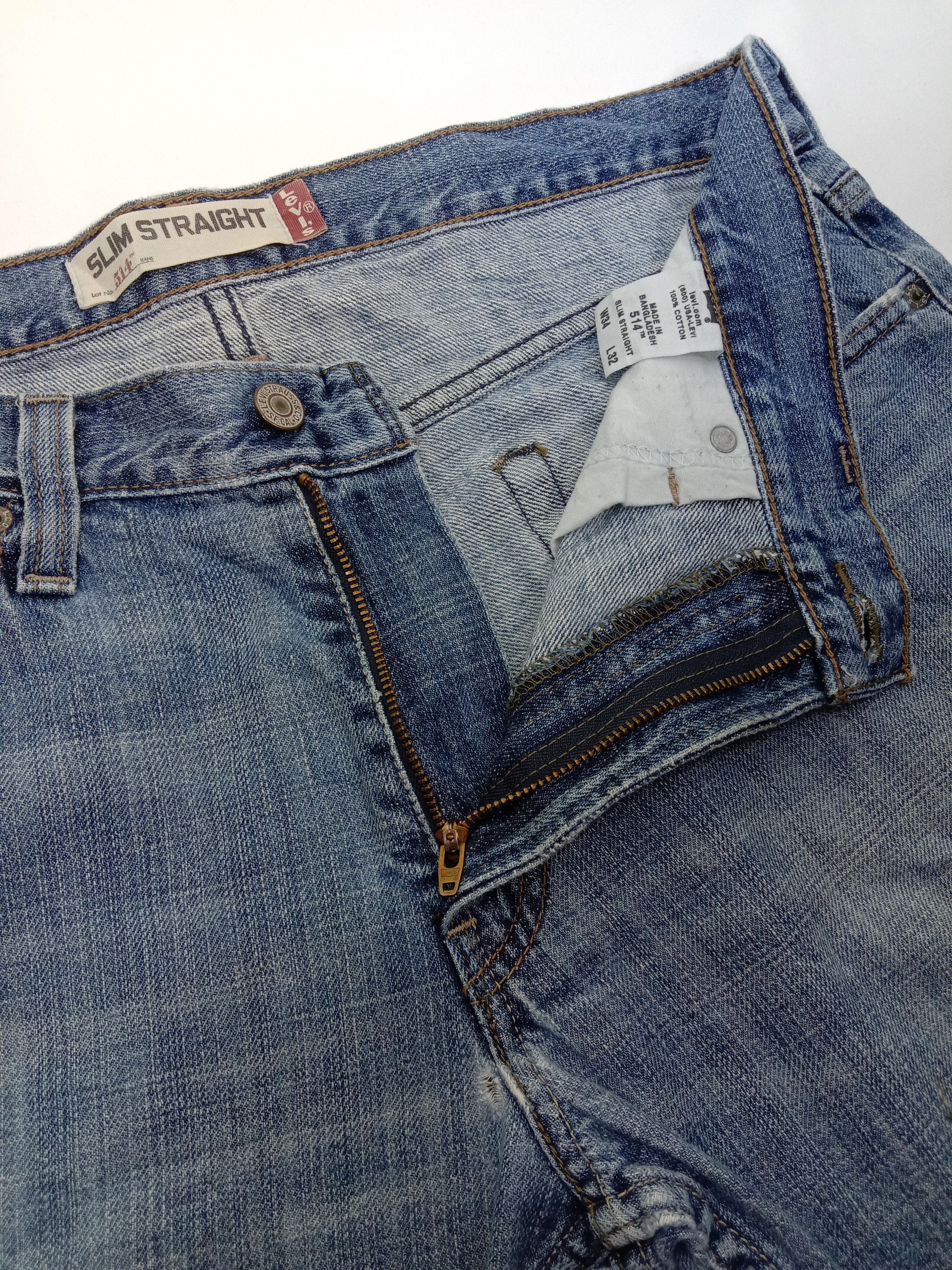 Levi's Vintage Levi's 514 Jeans Blue Wash Slim Straight Denim Size US 34 / EU 50 - 9 Thumbnail