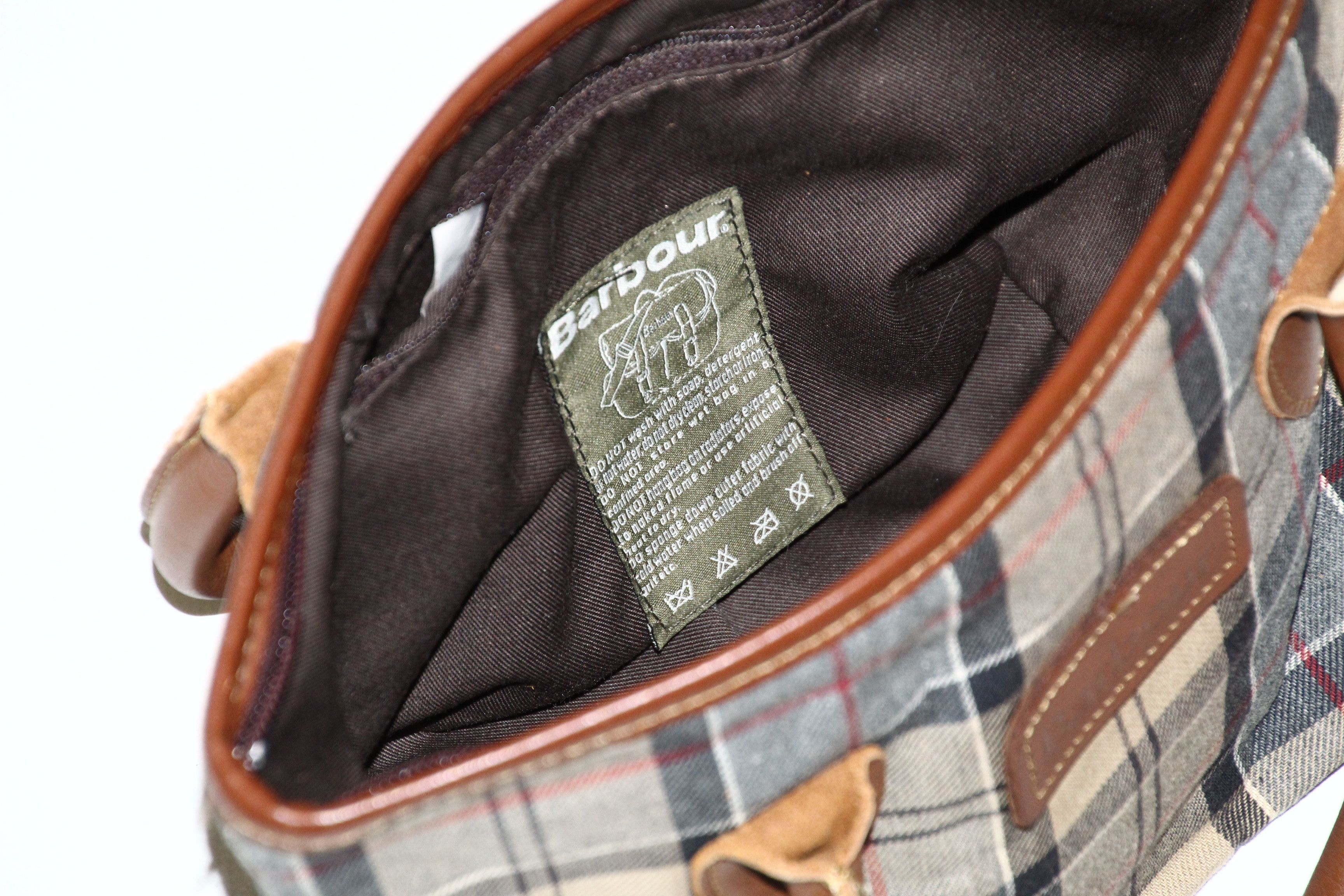 Barbour VTG Barbour Tartan Cartridge Tote Canvas Mini Handbag Size ONE SIZE - 10 Thumbnail