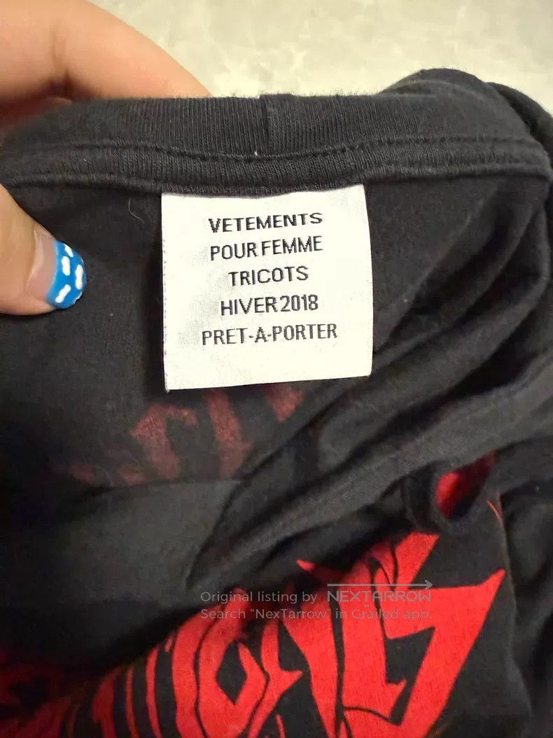Vetements VETEMENTS Blood Drop Mantra Lightweight Hoodie Size US XS / EU 42 / 0 - 3 Thumbnail