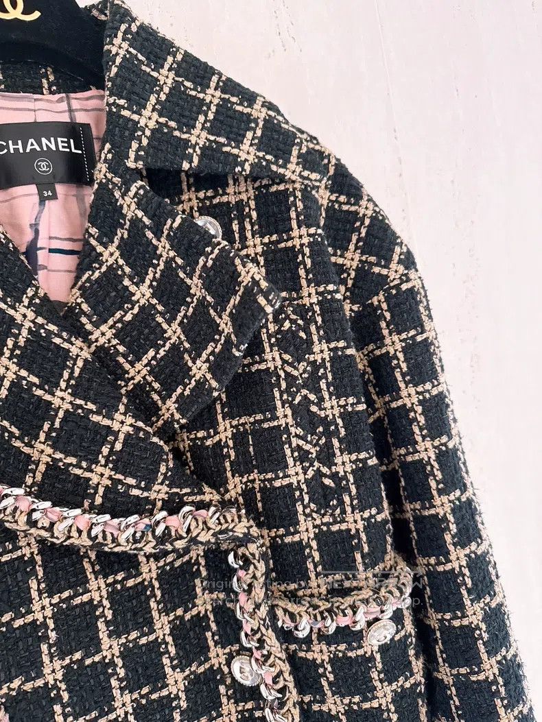 Chanel Chanel 21S Spring and Summer Fashion Plaid Tweed Jacket Size XXS / US 00 / IT 34 - 3 Thumbnail