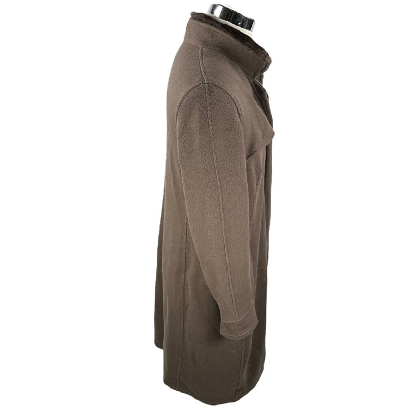 Akris Akris Cashmere Coat 12 Brown Removable Chinchilla Collar Size XL / US 12-14 / IT 48-50 - 2 Thumbnail