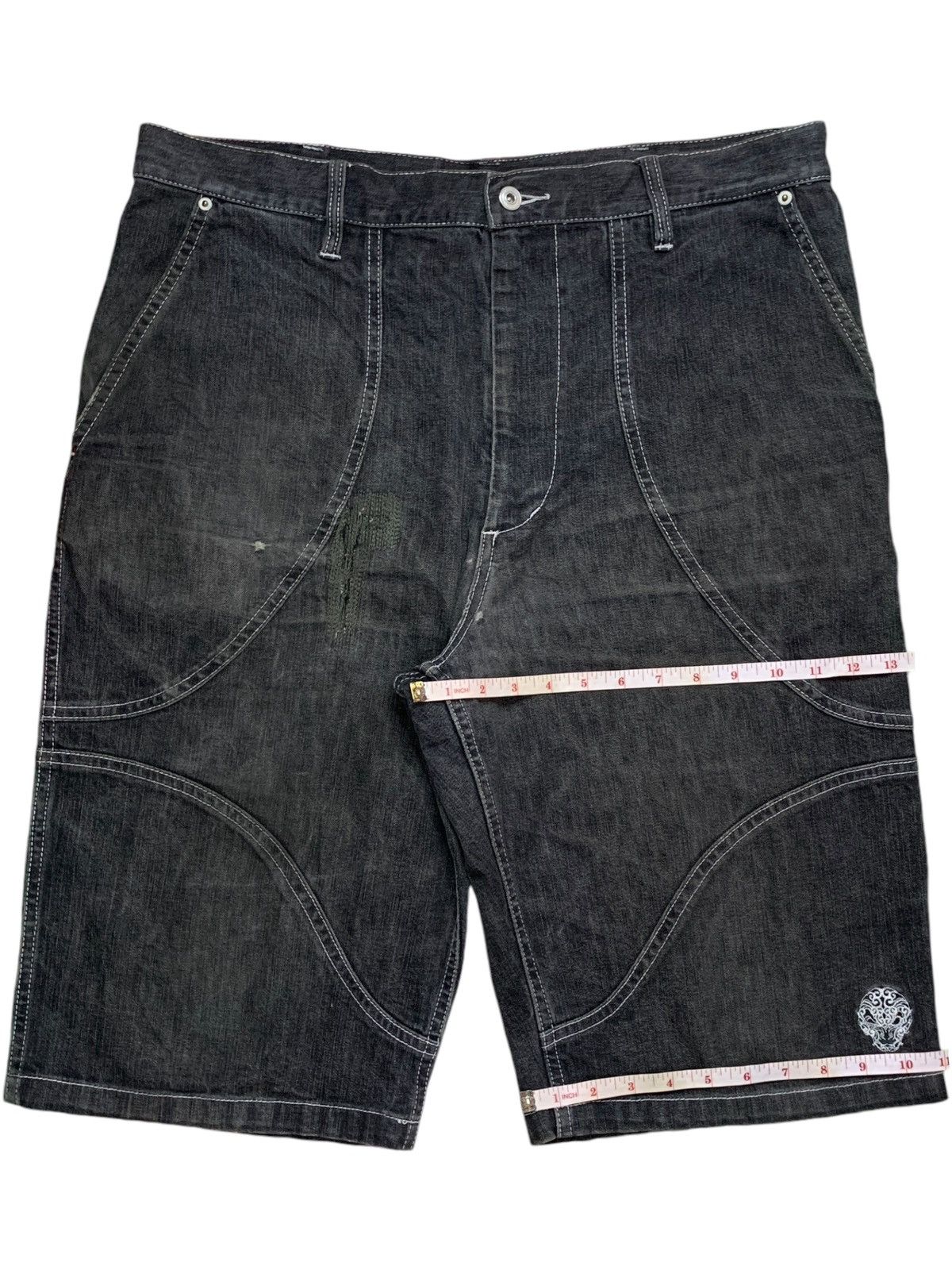 Japanese Brand Vintage Japanese Brand Skate Style Baggy Jean Shorts Size US 37 - 17 Thumbnail
