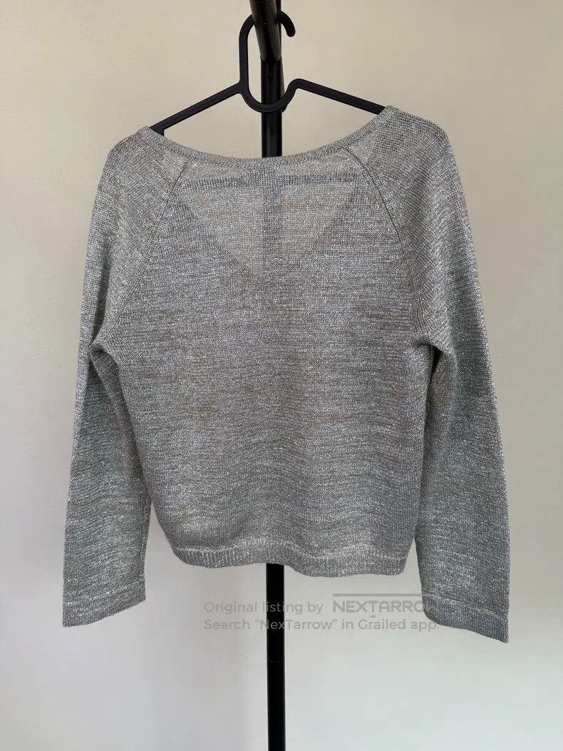 Other Dries Van Noten Silver-threaded metal knitted sweater long Size S / US 4 / IT 40 - 7 Thumbnail