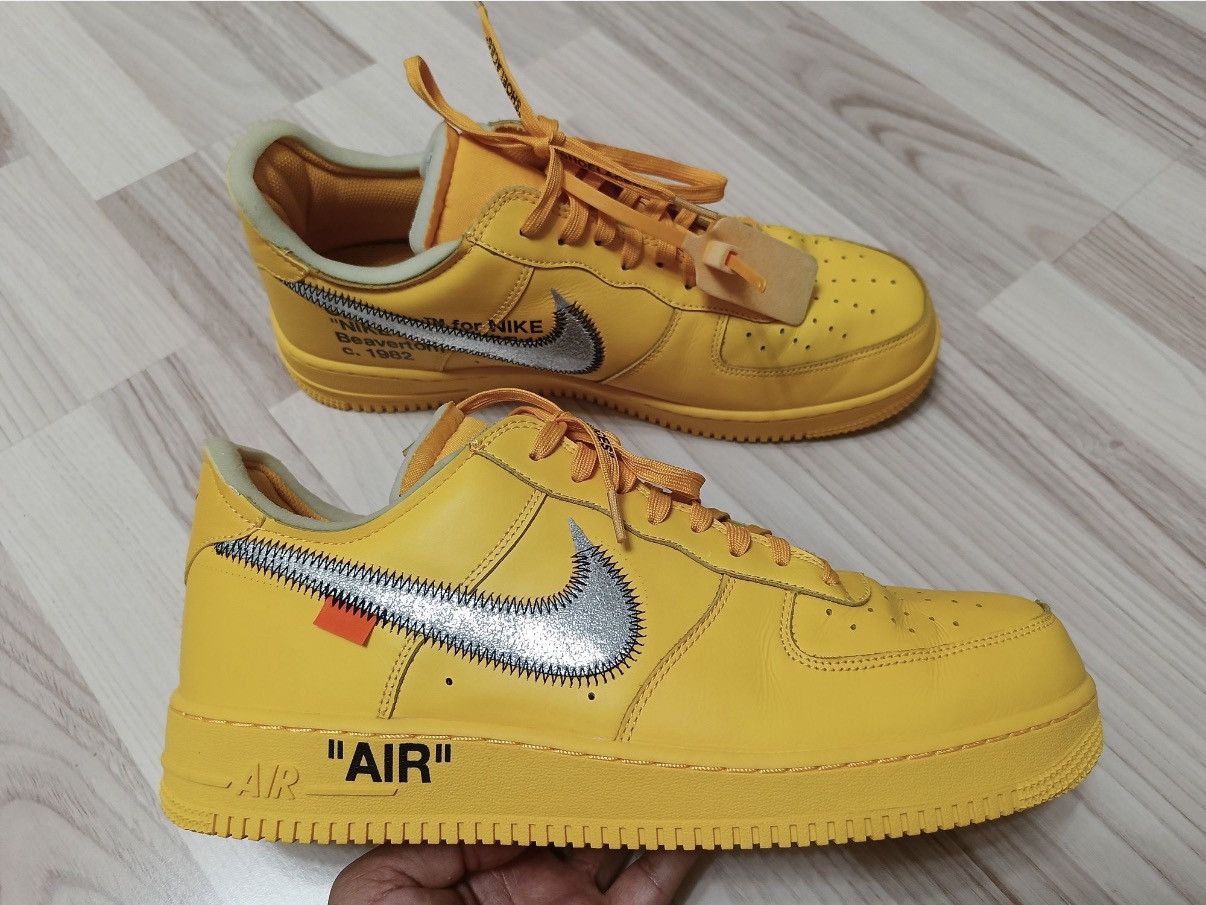 Nike × Off-White Nike Air Force 1 Low ICA Off-White University Gold/Lemonade Size US 13 / EU 46 - 6 Thumbnail