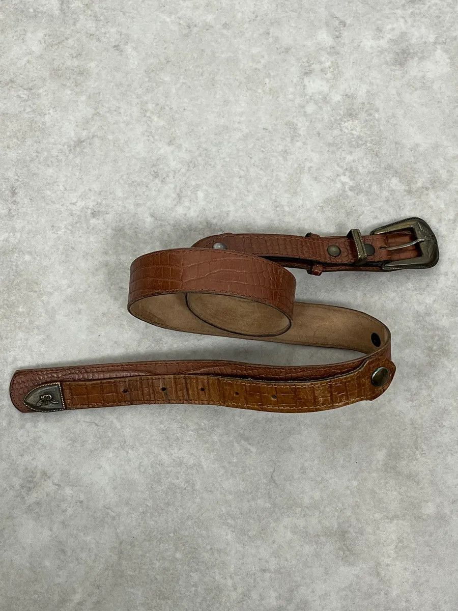 Giorgio Armani AW1986 Giorgio Armani Brown Leather Belt Size ONE SIZE - 2 Thumbnail