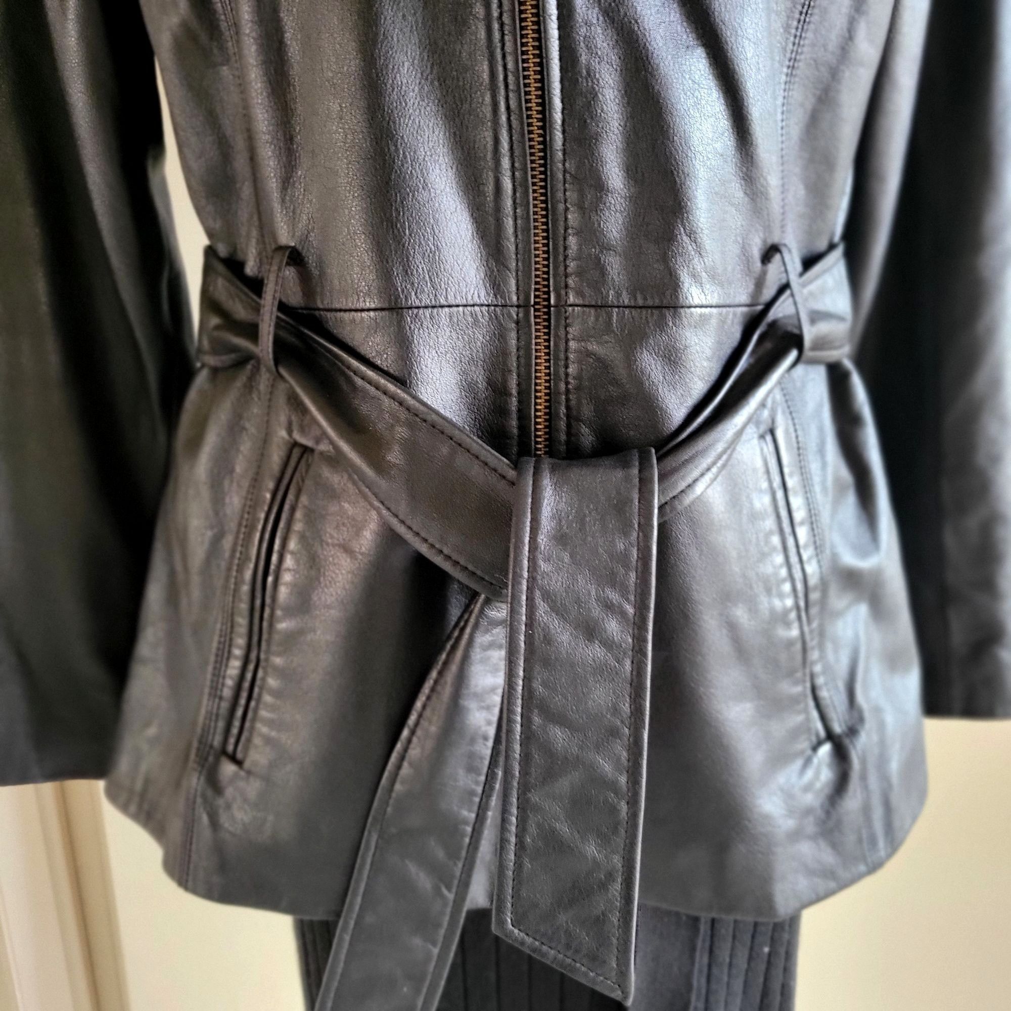 Preston & York Vintage Preston & York Lambskin Black Women's Leather Jacket Size S / US 4 / IT 40 - 5 Thumbnail