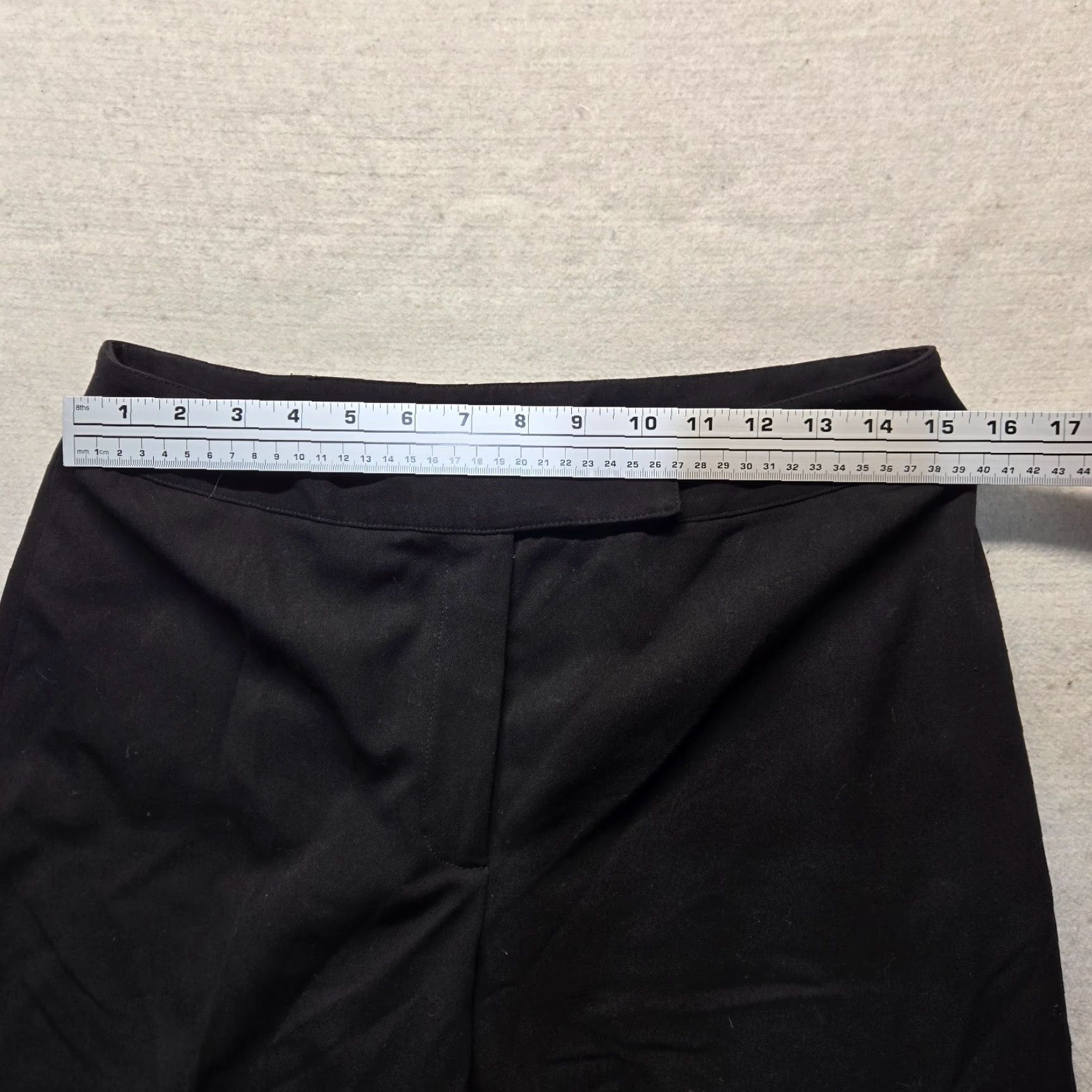 Vintage Rafaella Solid Black Dress Business Pants Rayon Adult Women's Size 10 Pants Size 32" / US 10 / IT 46 - 4 Thumbnail