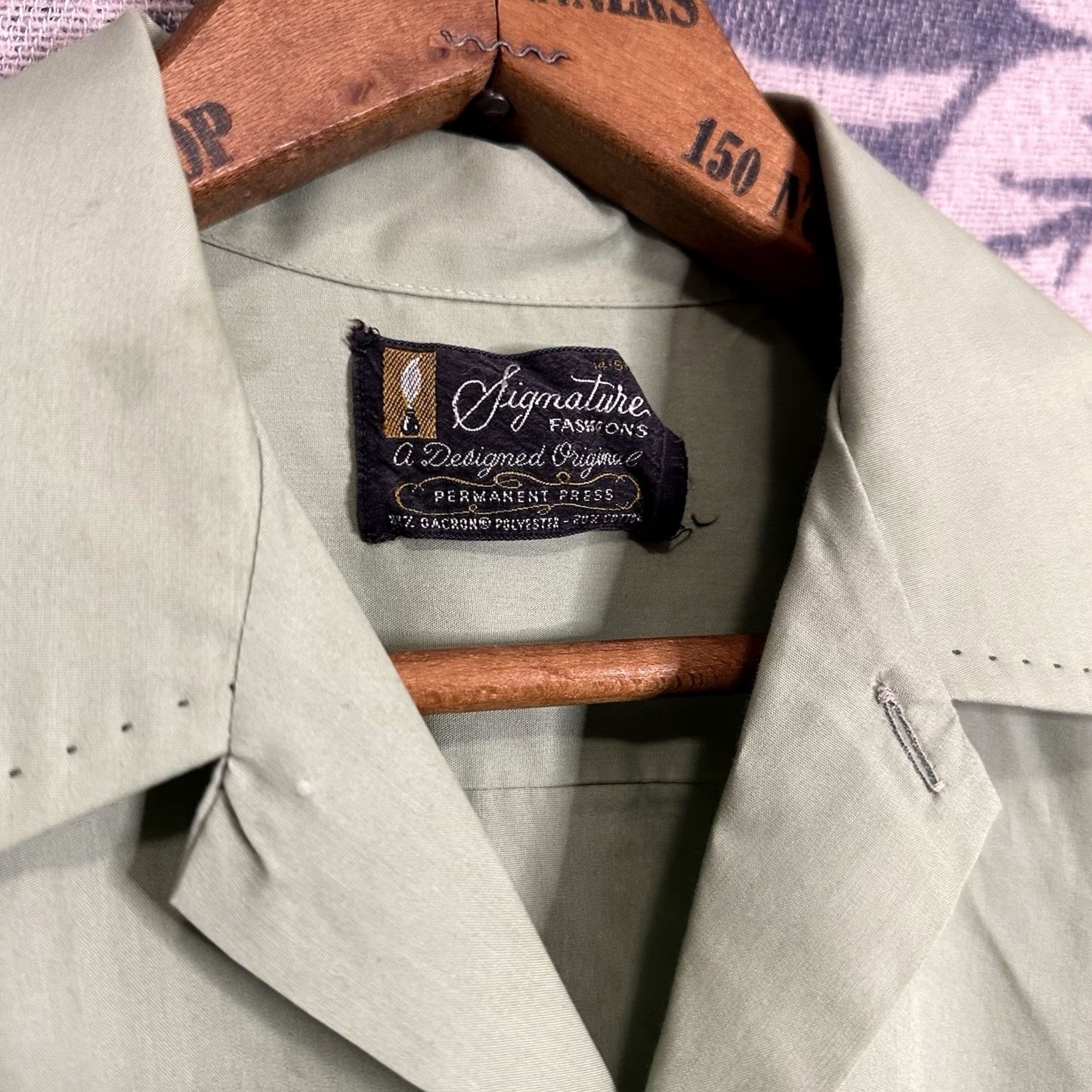 Vintage VINTAGE Signature Fashions Men’s Button Up Shirt Green Embroidered Small Size US S / EU 44-46 / 1 - 3 Thumbnail