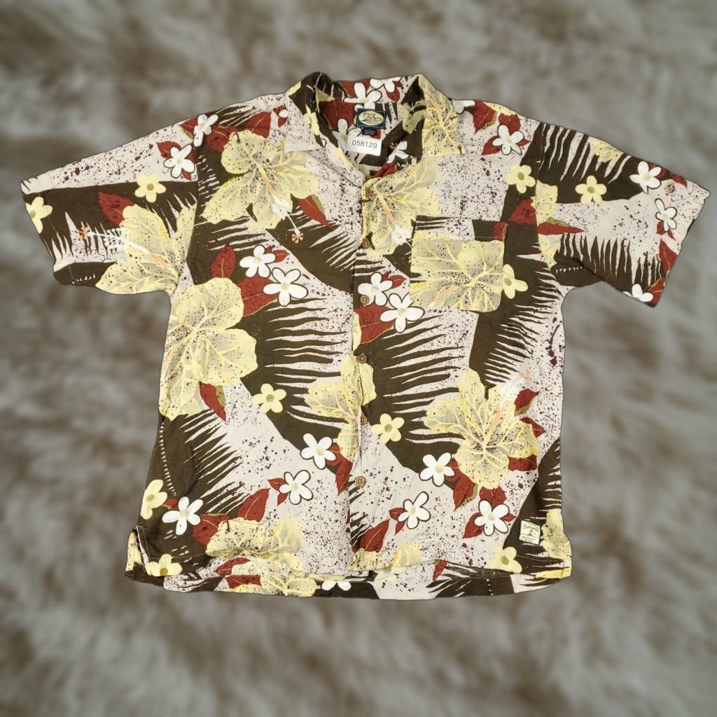 Tommy Bahama Tommy Bahama Shirt Mens Large Brown Rayon Hawaiian Button Up Short Sleeve Shirt Size US L / EU 52-54 / 3 - 1 Thumbnail