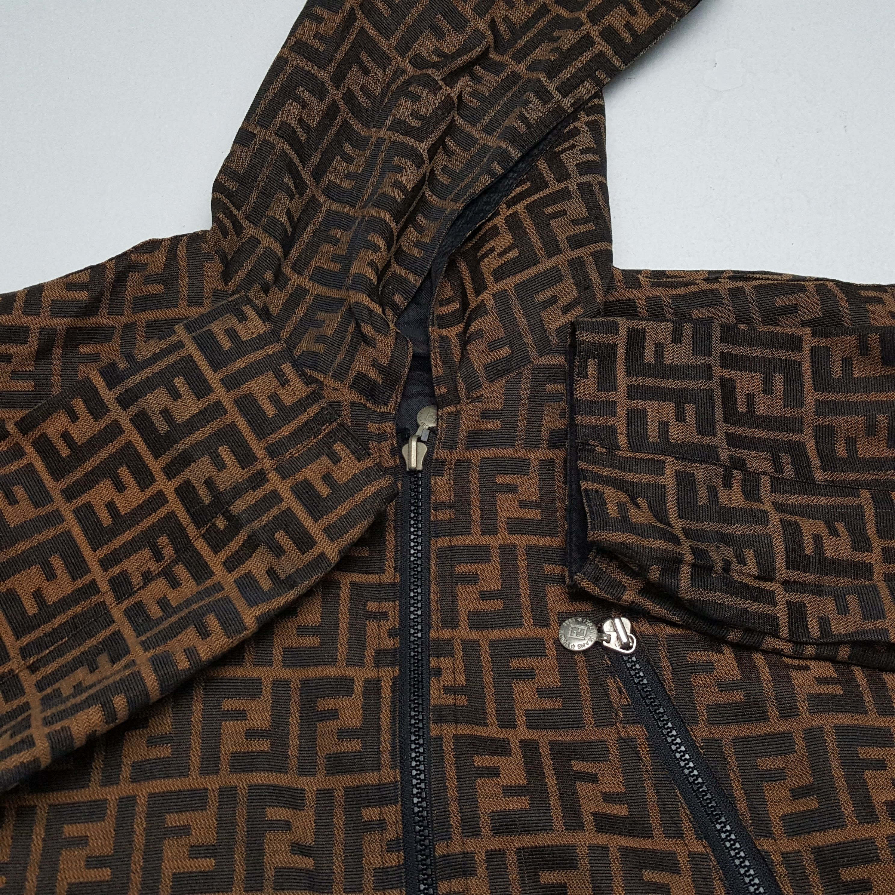 Fendi Vintage FENDI Italian Brand Monogram Reversible Jacket Size US L / EU 52-54 / 3 - 14 Thumbnail