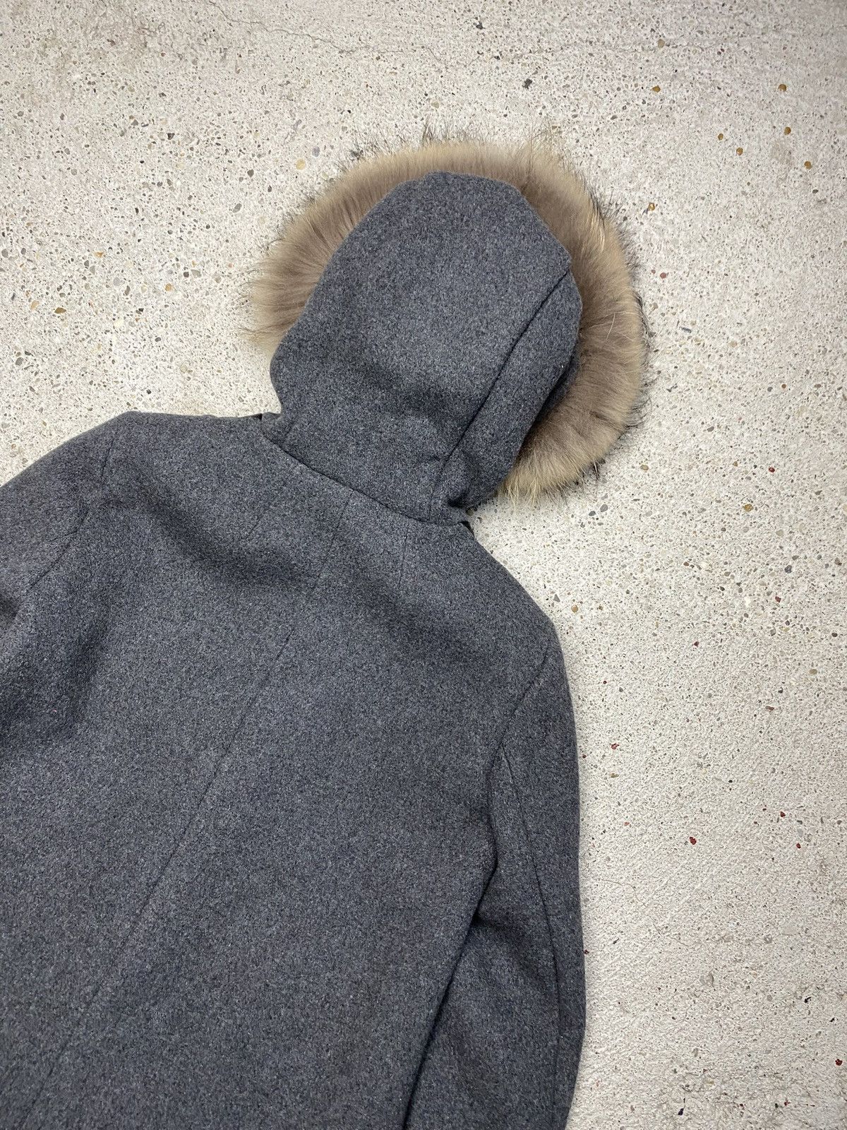 Sandro Sandro wool coat jacket new with tags grey fur Size M / US 6-8 / IT 42-44 - 17 Thumbnail