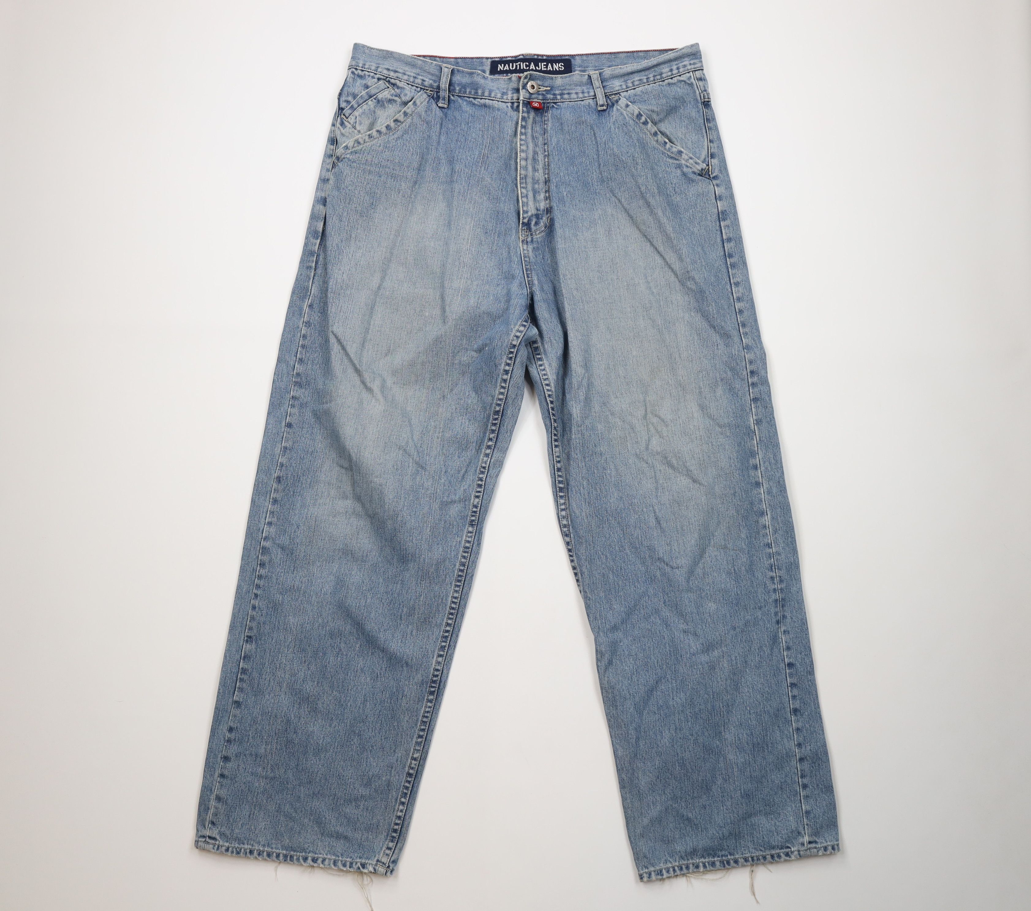 Nautica Vintage 90s Y2K Nautica Baggy Wide Leg Denim Jeans Blue Size US 38 / EU 54 - 1 Thumbnail