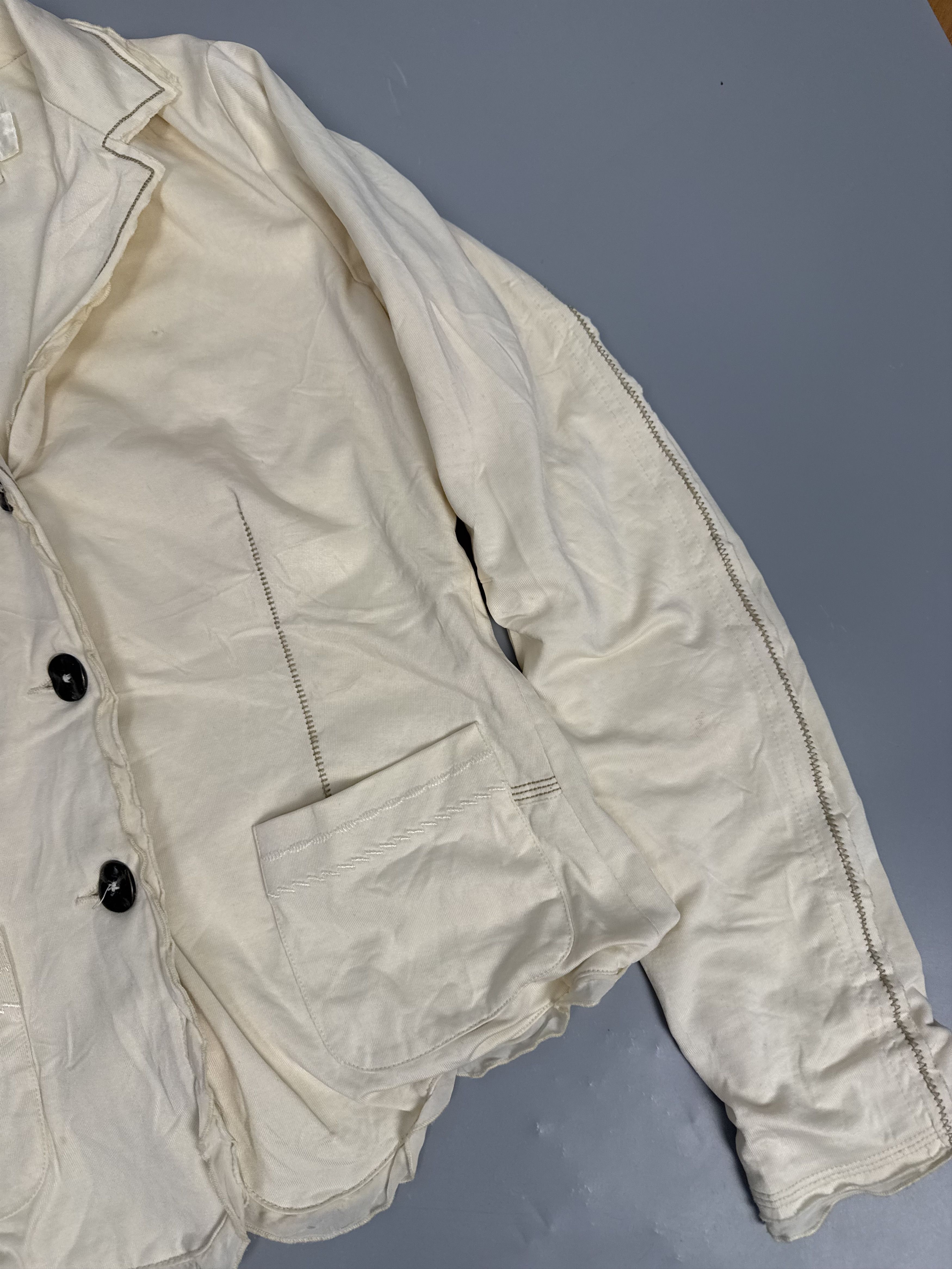 Marithe + Francois Girbaud Vintage MFG cream blazer jacket Size M / US 6-8 / IT 42-44 - 6 Thumbnail