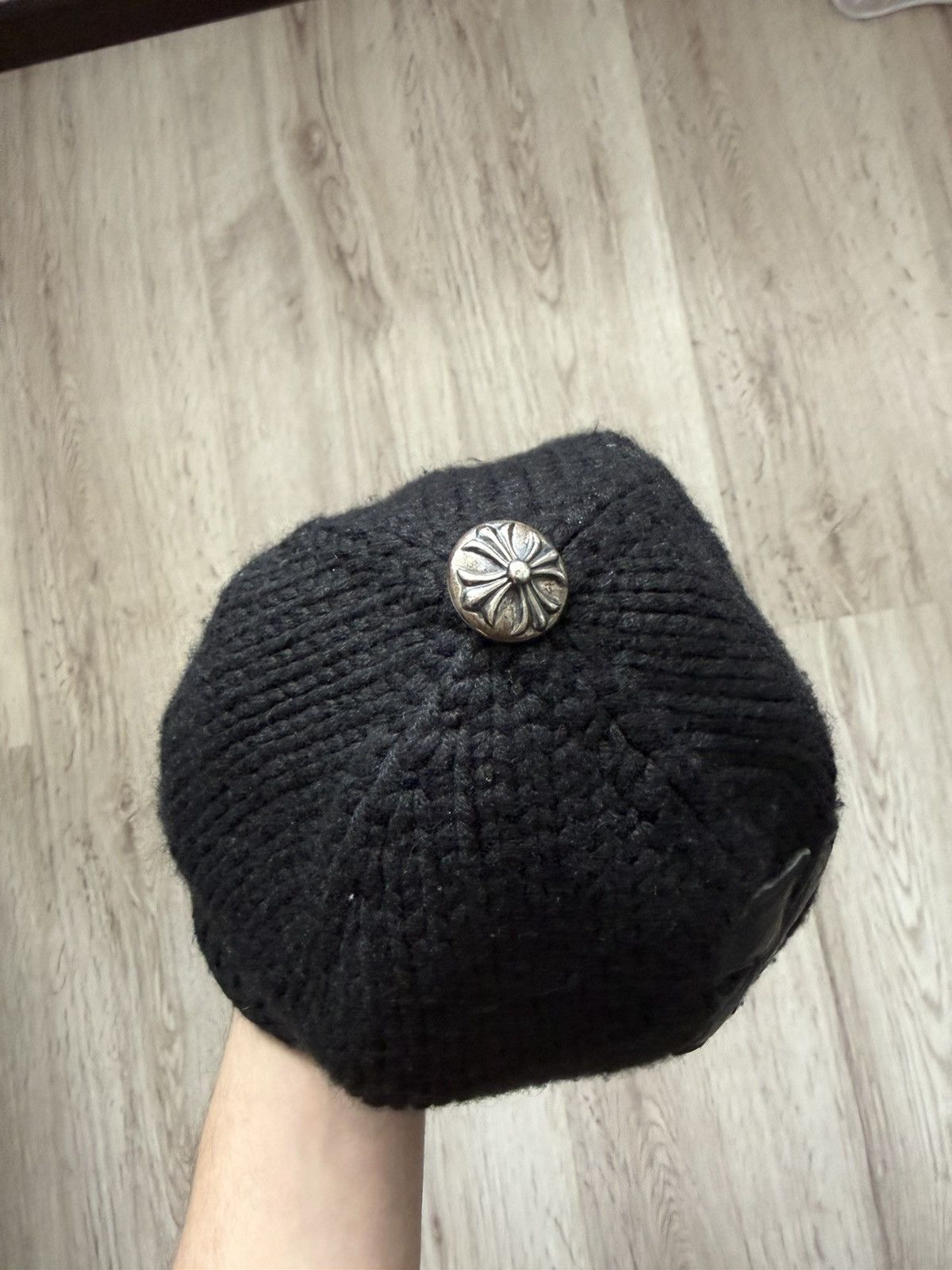 Chrome Hearts Vintage 1995 Chrome Hearts Cashmere Beanie • Silver Button Size ONE SIZE - 6 Thumbnail