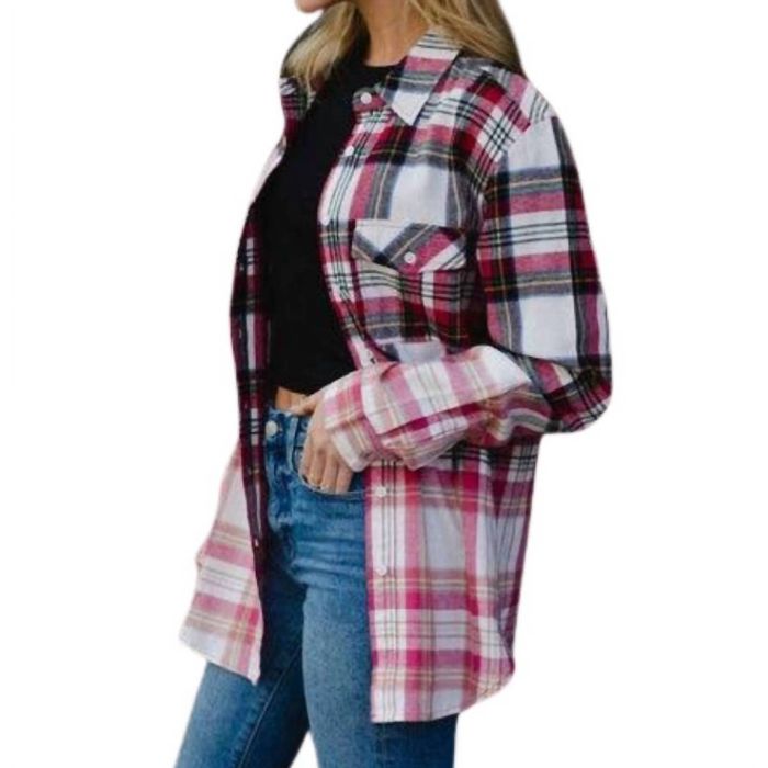 Red, Green & White Plaid Flannel