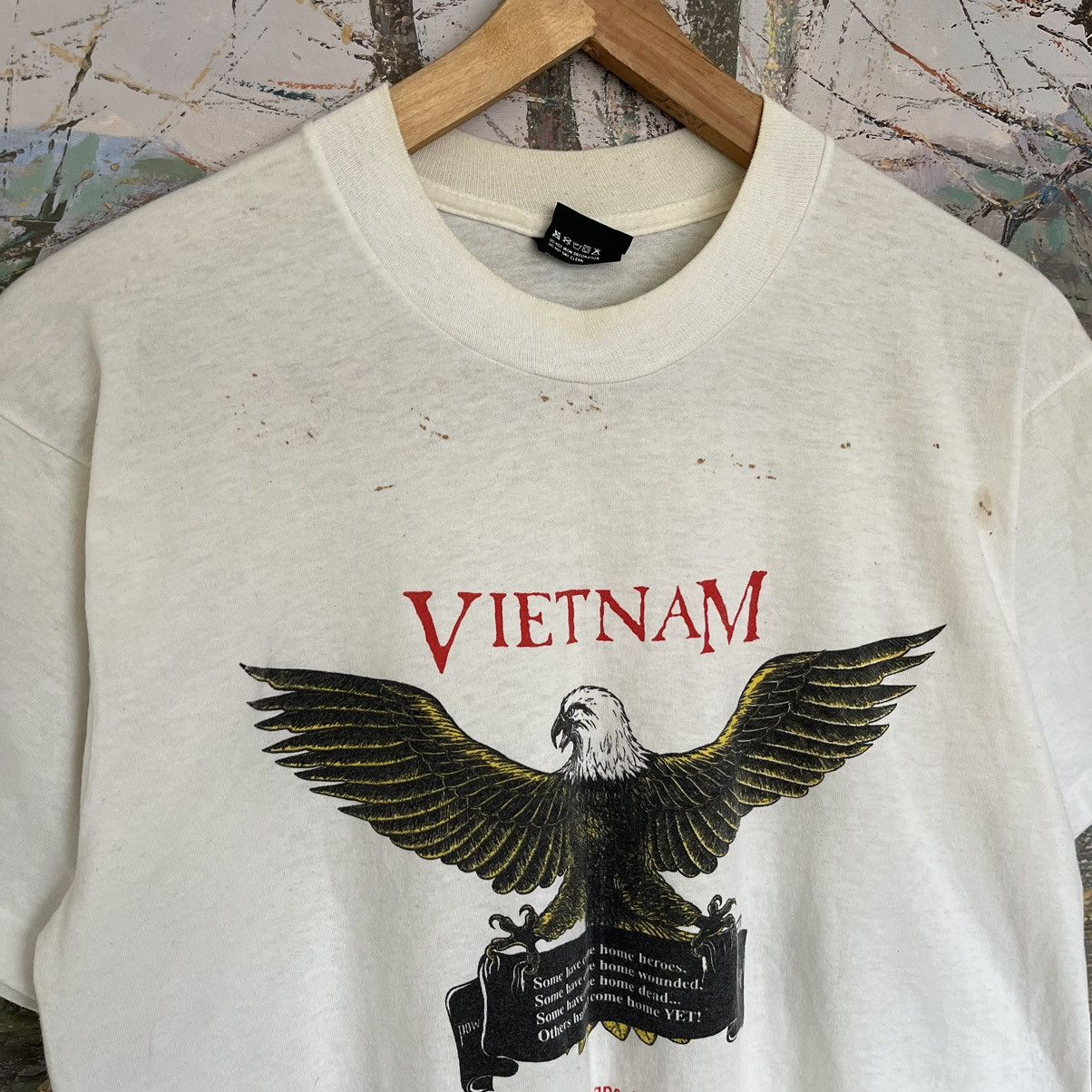 Japanese Brand × Vintage vintage 80s/90s Vietnam war single stitch t-shirt pow mia Size US M / EU 48-50 / 2 - 3 Thumbnail