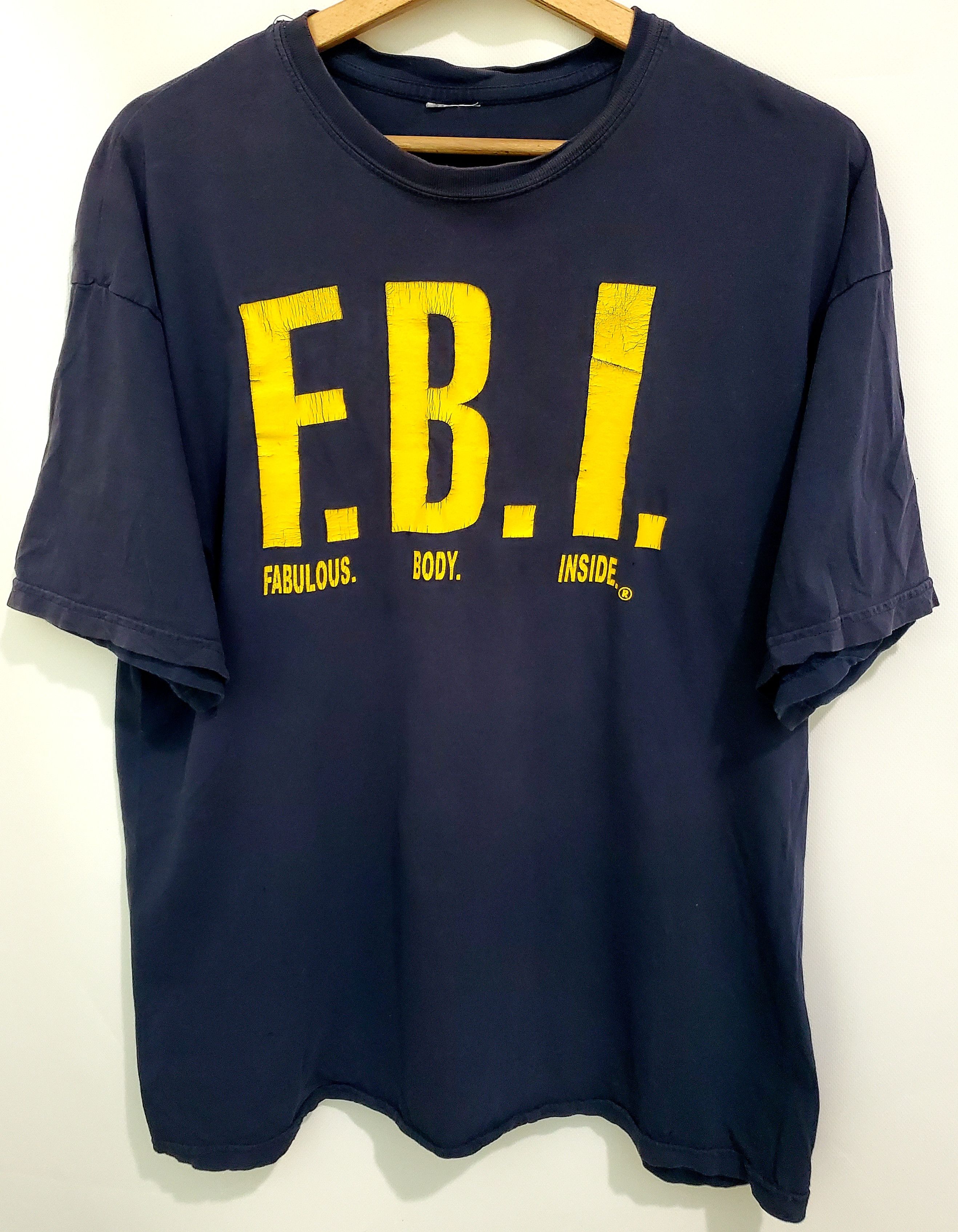Vintage VTG Y2K Funnt FBI Fabulous Body Inside Big Logo Tee👮🏼‍♂️ L Size US L / EU 52-54 / 3 - 1 Thumbnail