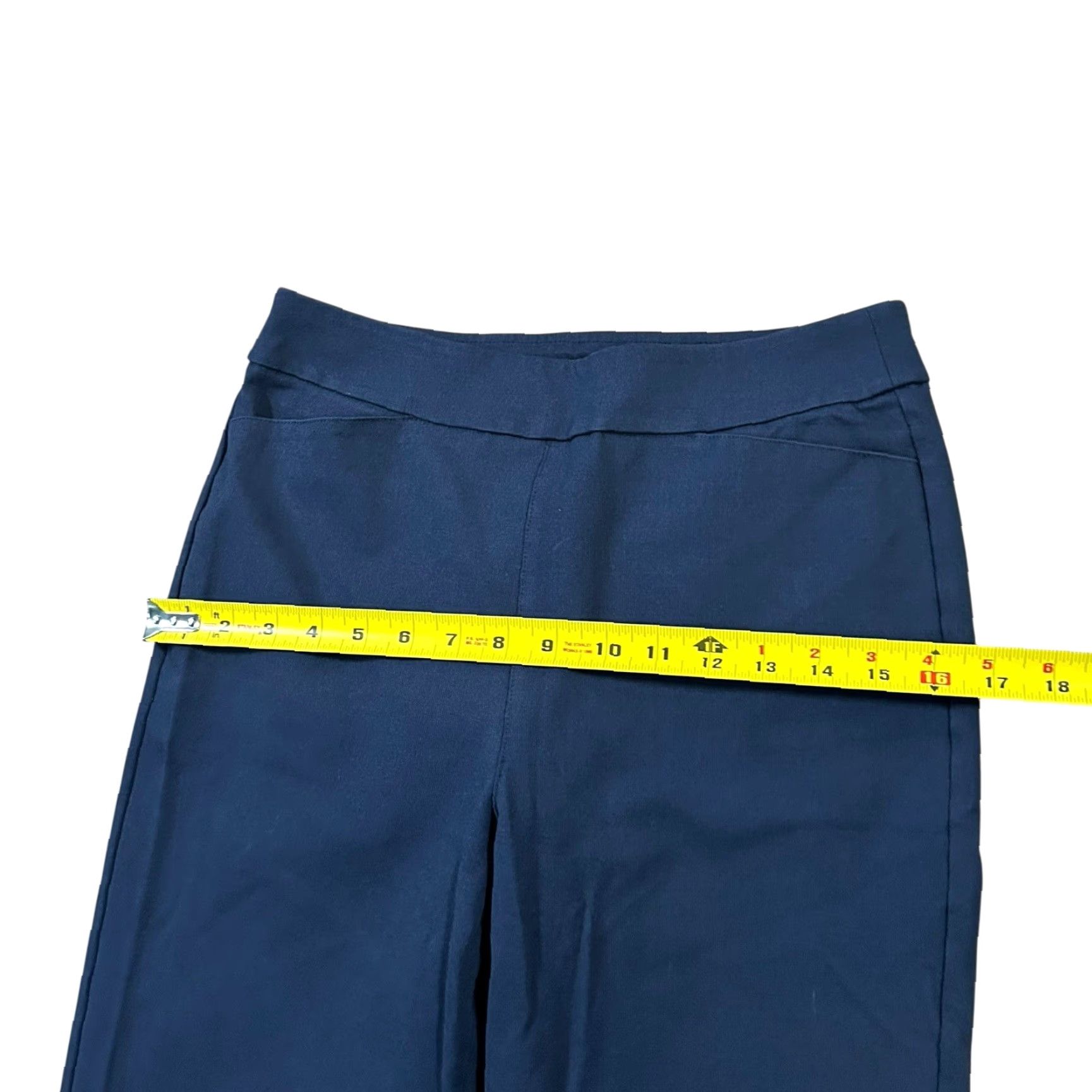 Vintage Ministry of Supply Women's Pull-on Pockets Blue Casual Pants Size Small Adult Regular Ankle Slim Notation: Polyester Pockets Flexible Modern Size 28" / US 6 / IT 42 - 6 Thumbnail