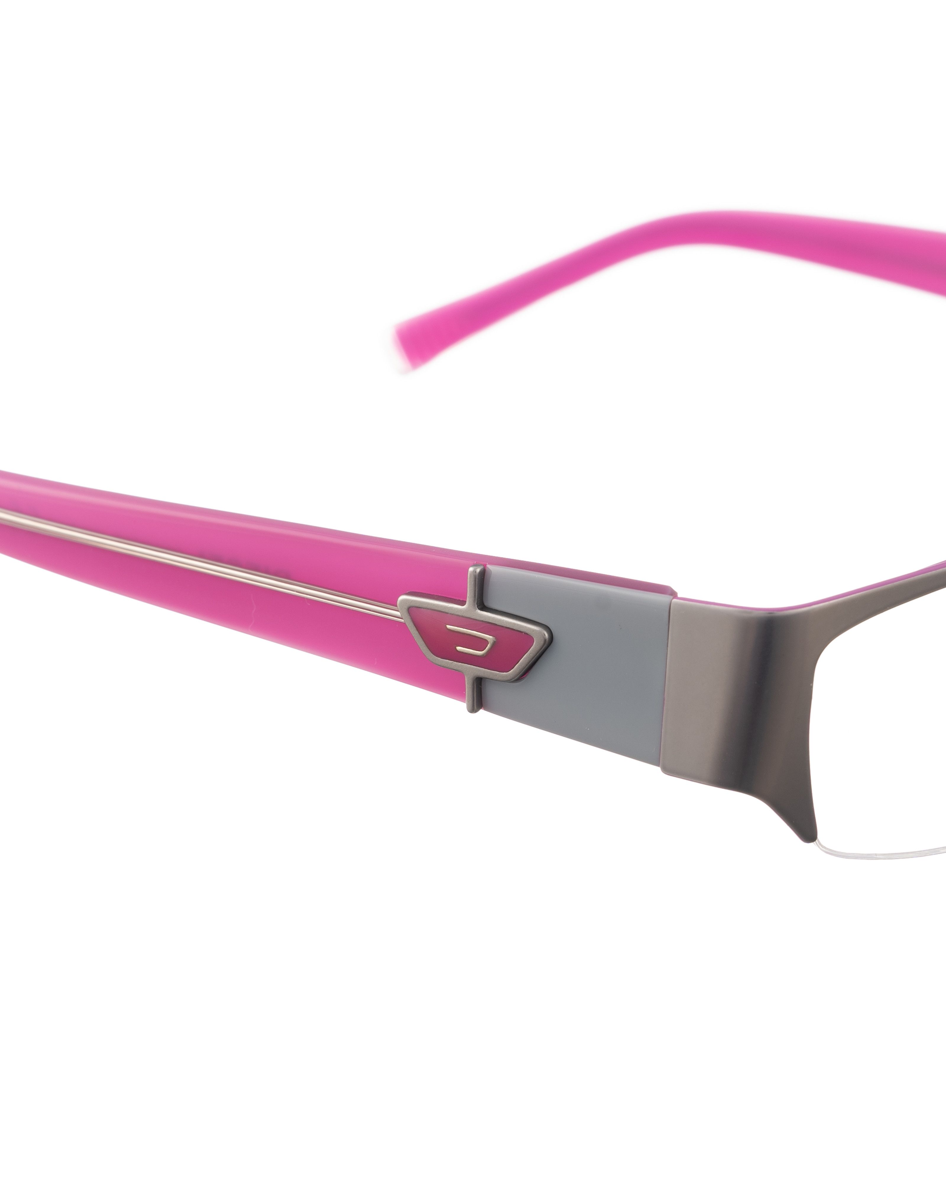 Diesel Diesel 00s Half Rim Metallic Pink Cat Eye Glasses Size ONE SIZE - 3 Thumbnail