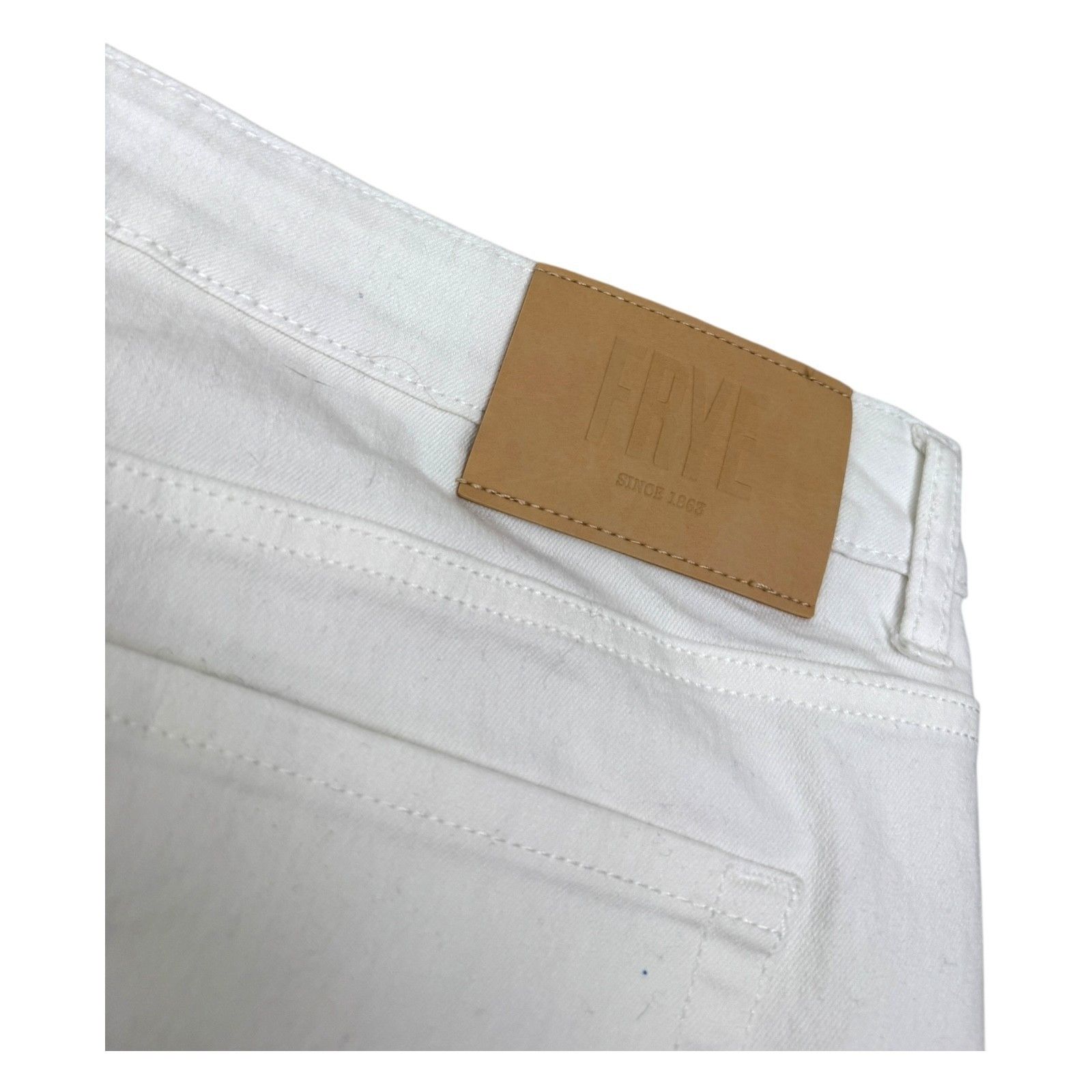 Frye FRYE Leathers White Denim Designer Jeans Pants 16 Size 38" / US 16 / IT 52 - 3 Thumbnail