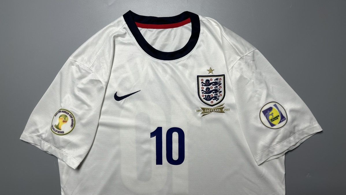 Nike ENGLAND NIKE 2013 WORLD CUP QUALIFIERS JERSEY #10 ROONEY Size US XL / EU 56 / 4 - 3 Thumbnail
