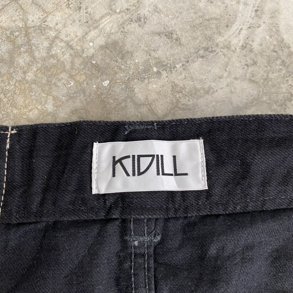 KIDILL KIDILL KL132 Black Drop Crotch Wide Cropped Denim Jeans Size US 30 / EU 46 - 12 Thumbnail