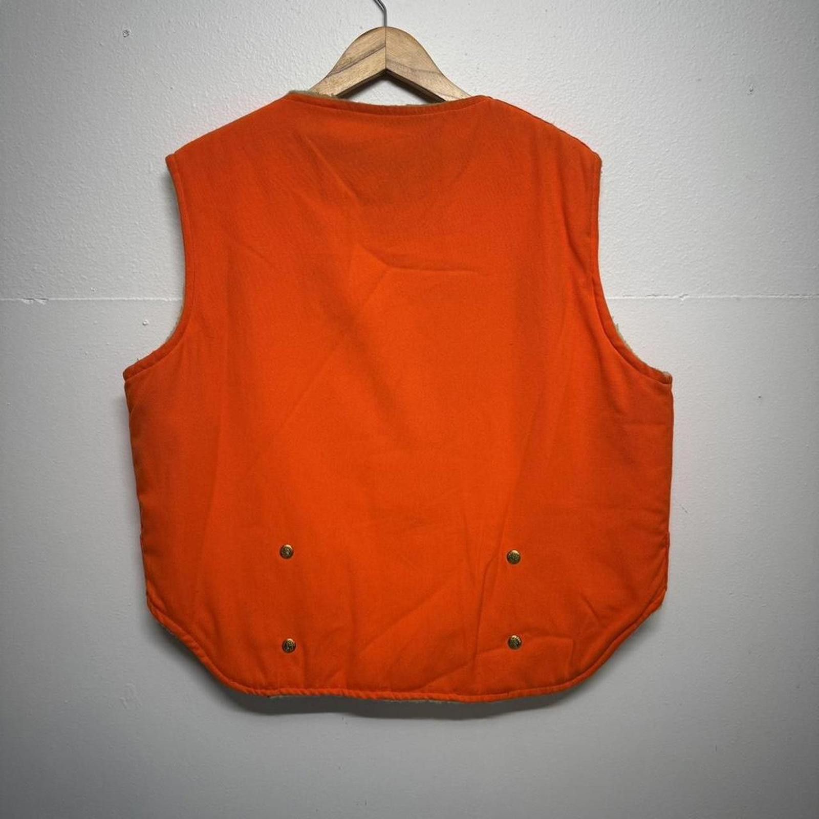 Other Fleece lined 1960s orange vintage hunting vest, talon zip XL Size US XL / EU 56 / 4 - 2 Thumbnail