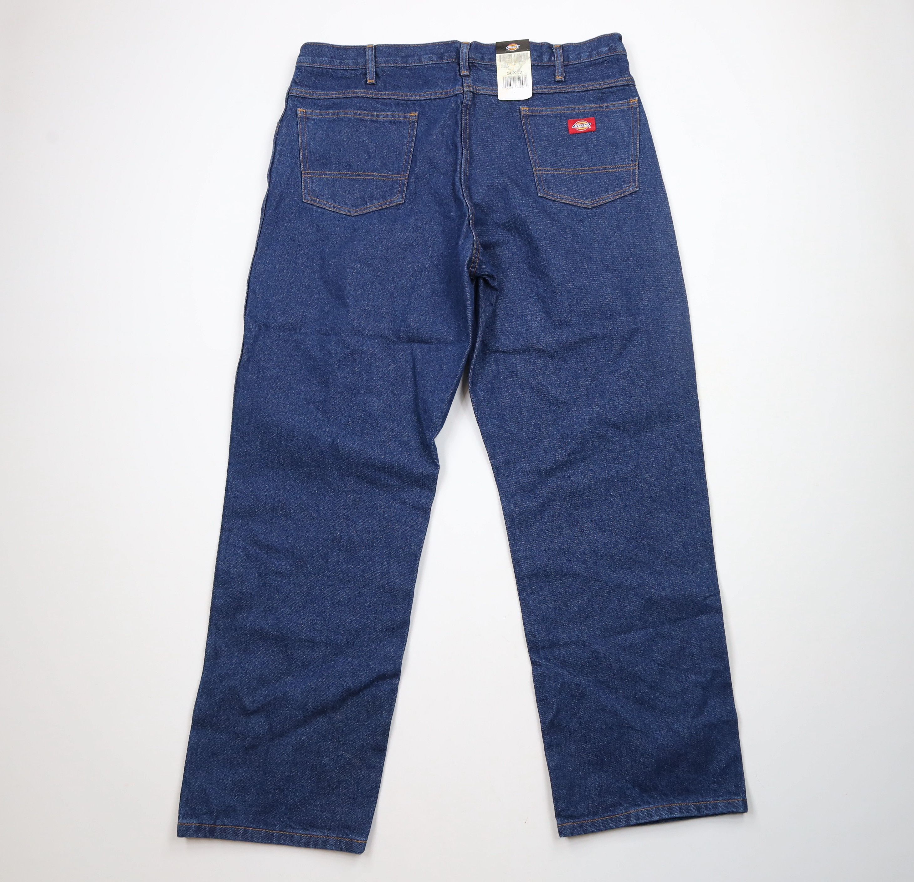 Dickies × Vintage Deadstock Y2K Dickies Out Wide Leg Denim Jeans Blue Cotton Size US 38 / EU 54 - 7 Thumbnail