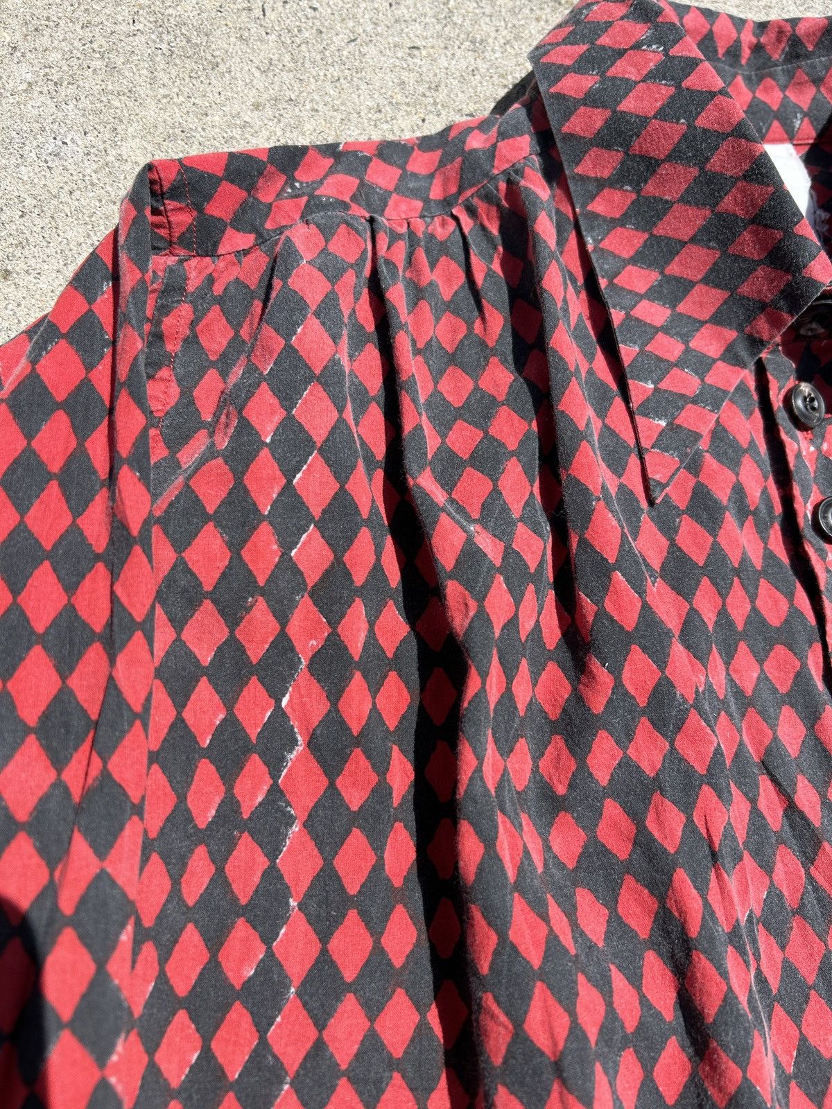 John Alexander Skelton John Alexander Skelton Gathered Block Print Shirt Size US S / EU 44-46 / 1 - 3 Thumbnail