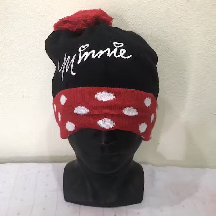 Disney × Mickey Mouse × Vintage Disney Minnie Mouse Spellout Beanie Hat Size ONE SIZE - 3 Thumbnail